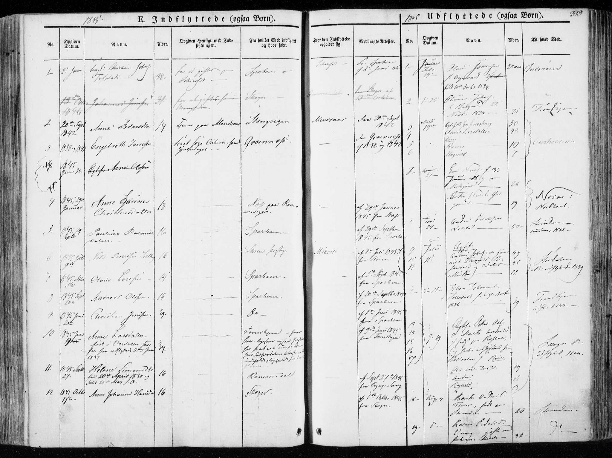 Ministerialprotokoller, klokkerbøker og fødselsregistre - Nord-Trøndelag, SAT/A-1458/723/L0239: Parish register (official) no. 723A08, 1841-1851, p. 319
