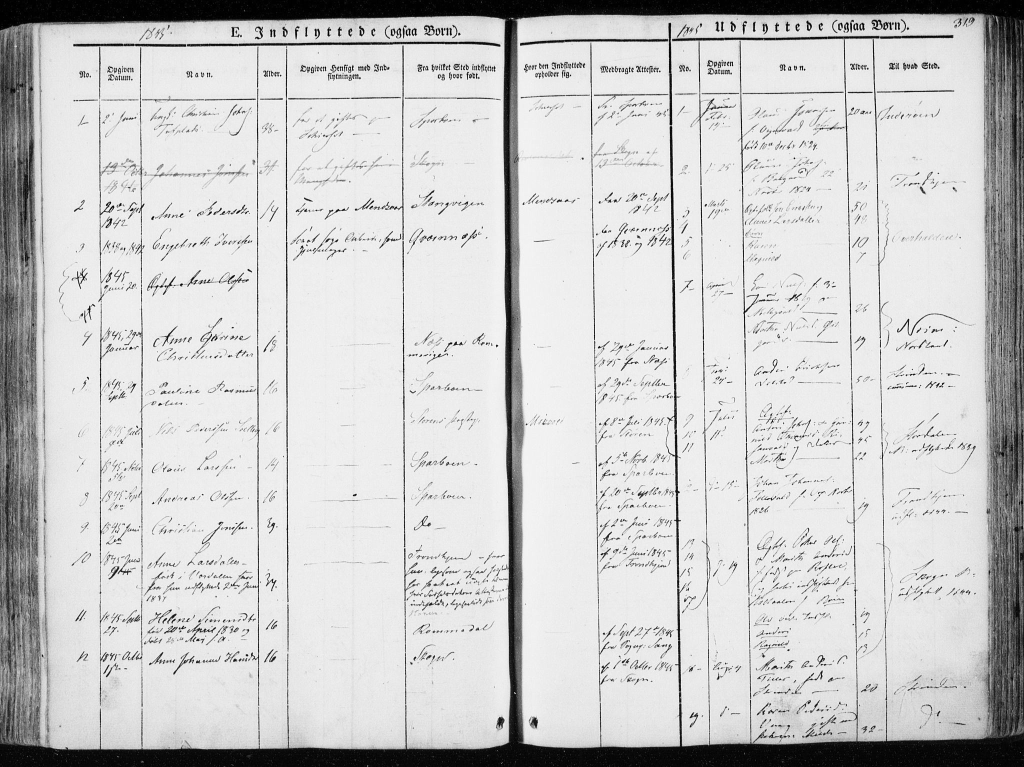 Ministerialprotokoller, klokkerbøker og fødselsregistre - Nord-Trøndelag, AV/SAT-A-1458/723/L0239: Parish register (official) no. 723A08, 1841-1851, p. 319