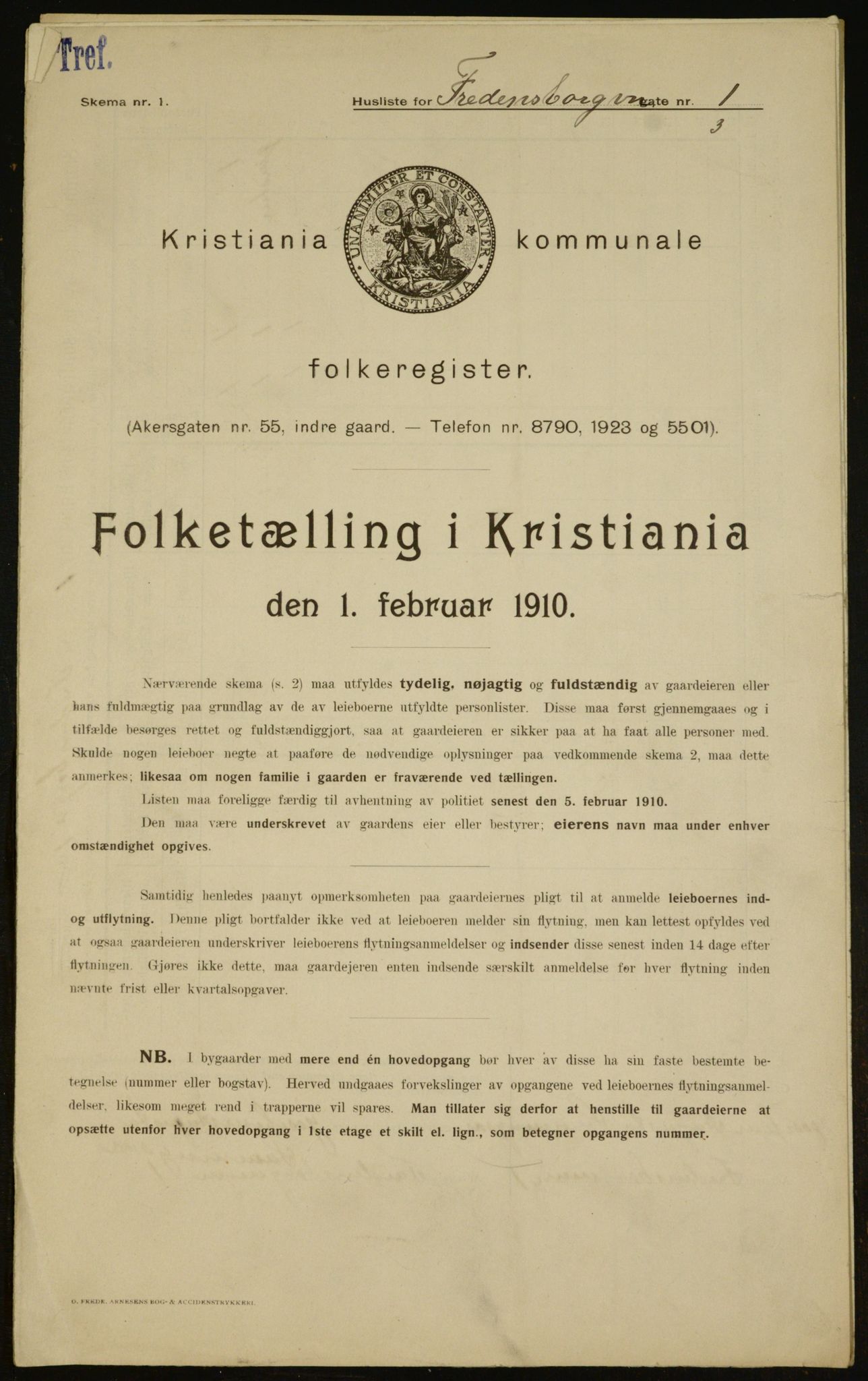 OBA, Municipal Census 1910 for Kristiania, 1910, p. 23981