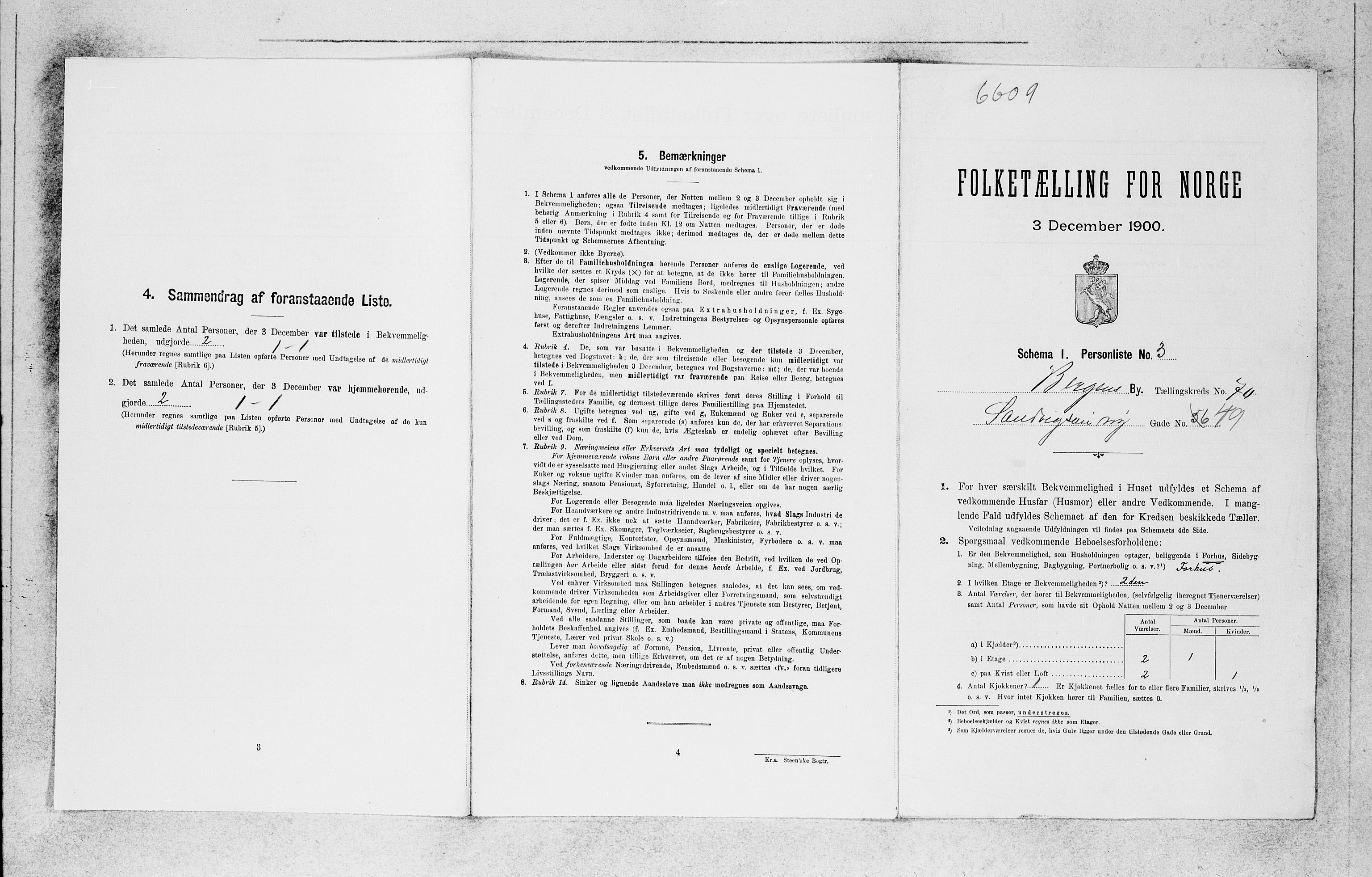 SAB, 1900 census for Bergen, 1900, p. 14302