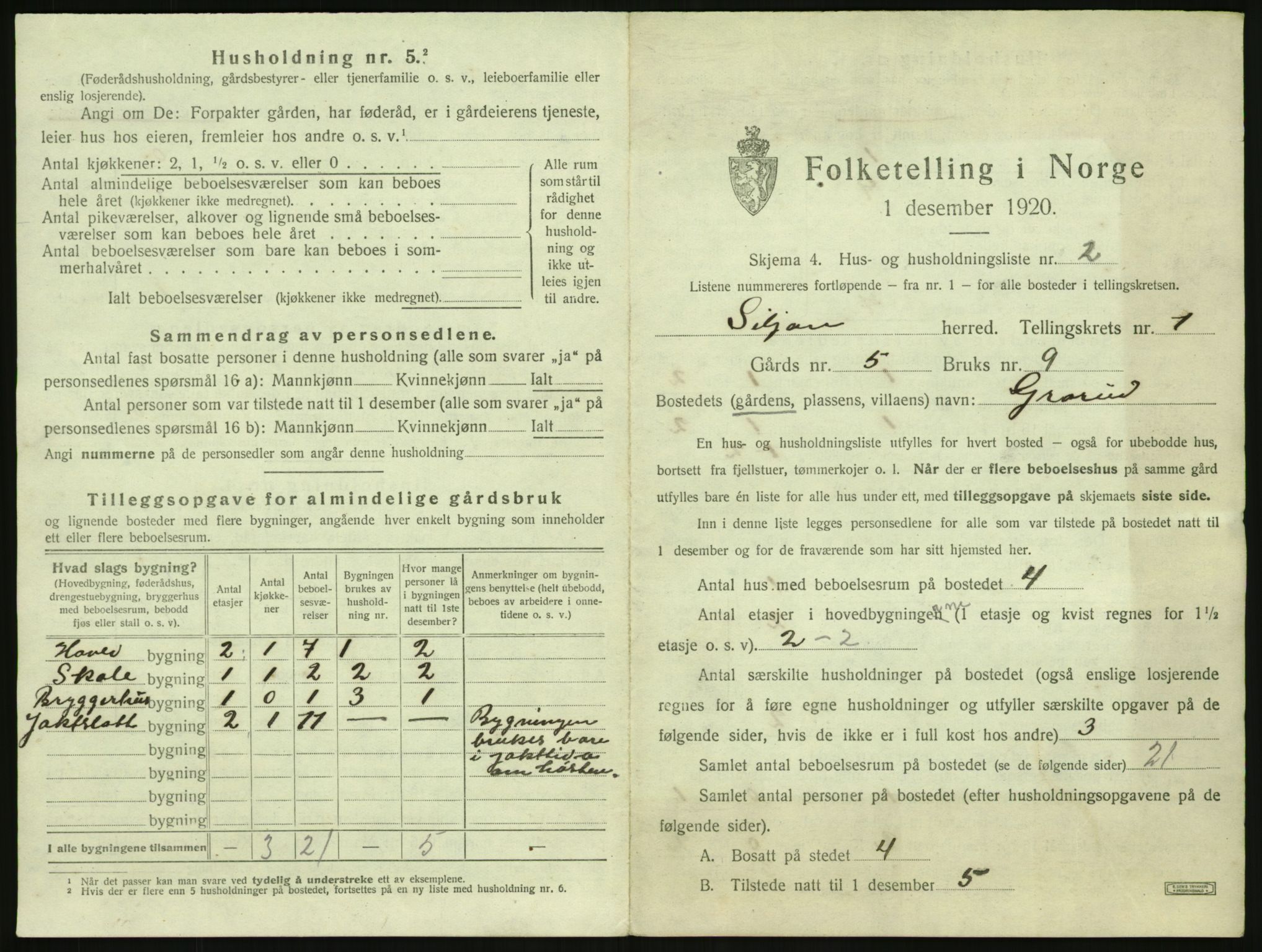 SAKO, 1920 census for Siljan, 1920, p. 27