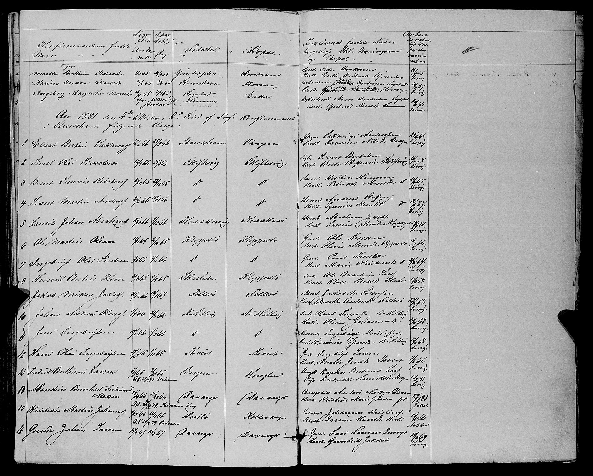 Askøy Sokneprestembete, AV/SAB-A-74101/H/Ha/Hab/Haba/L0006: Parish register (copy) no. A 6, 1861-1881