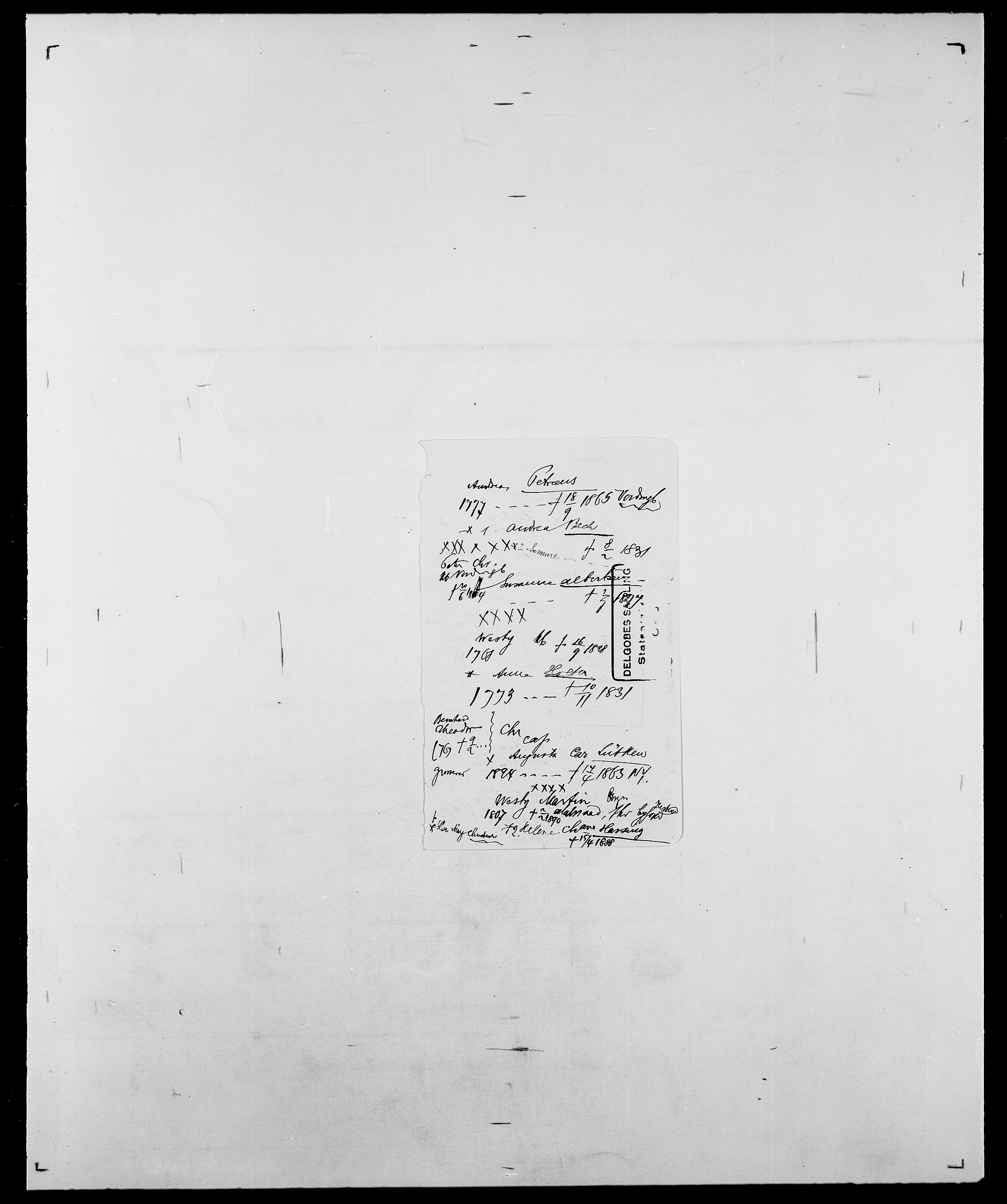 Delgobe, Charles Antoine - samling, AV/SAO-PAO-0038/D/Da/L0010: Dürendahl - Fagelund, p. 188