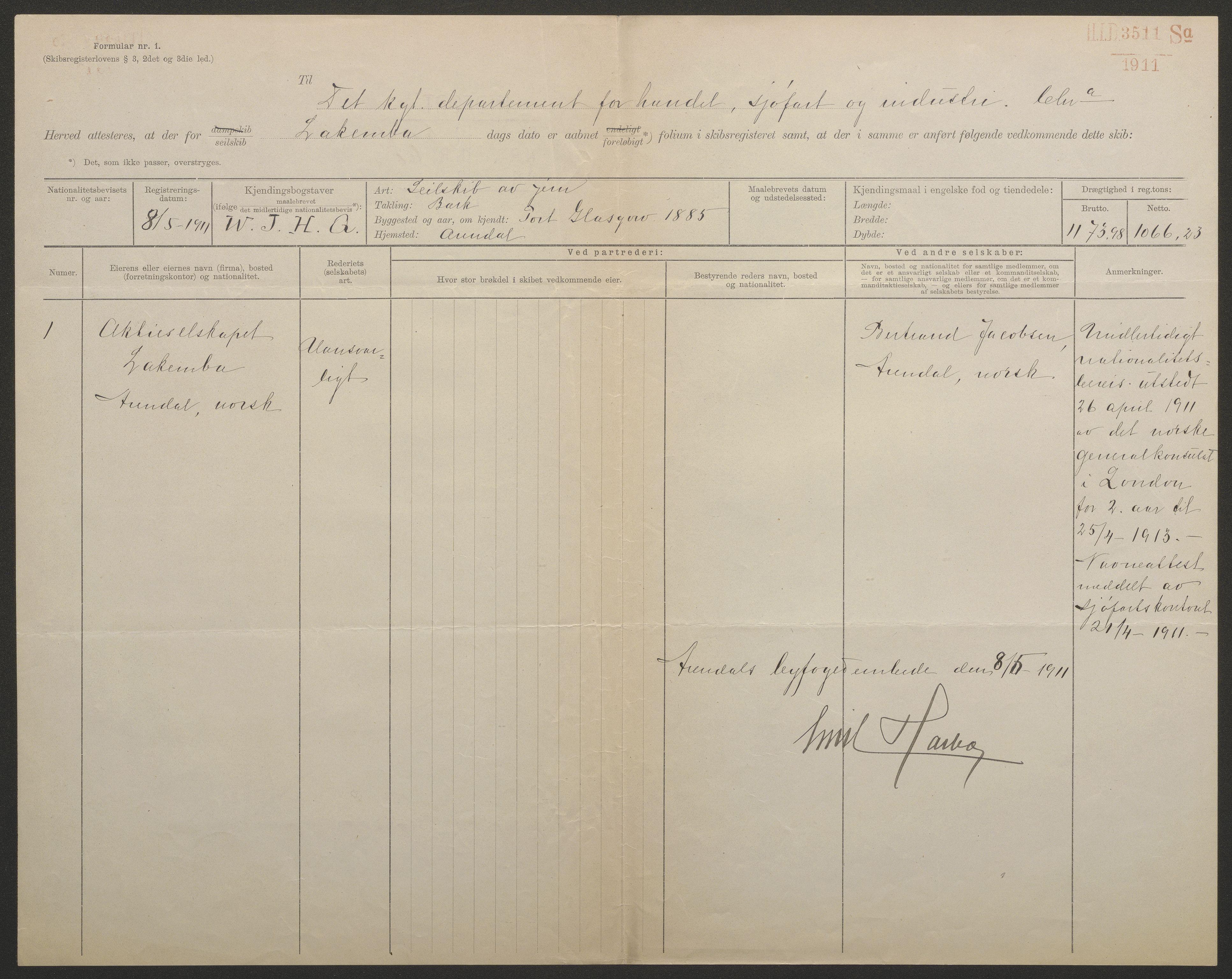 Sjøfartsdirektoratet med forløpere, skipsmapper slettede skip, AV/RA-S-4998/F/Fa/L0638: --, 1866-1933, p. 53