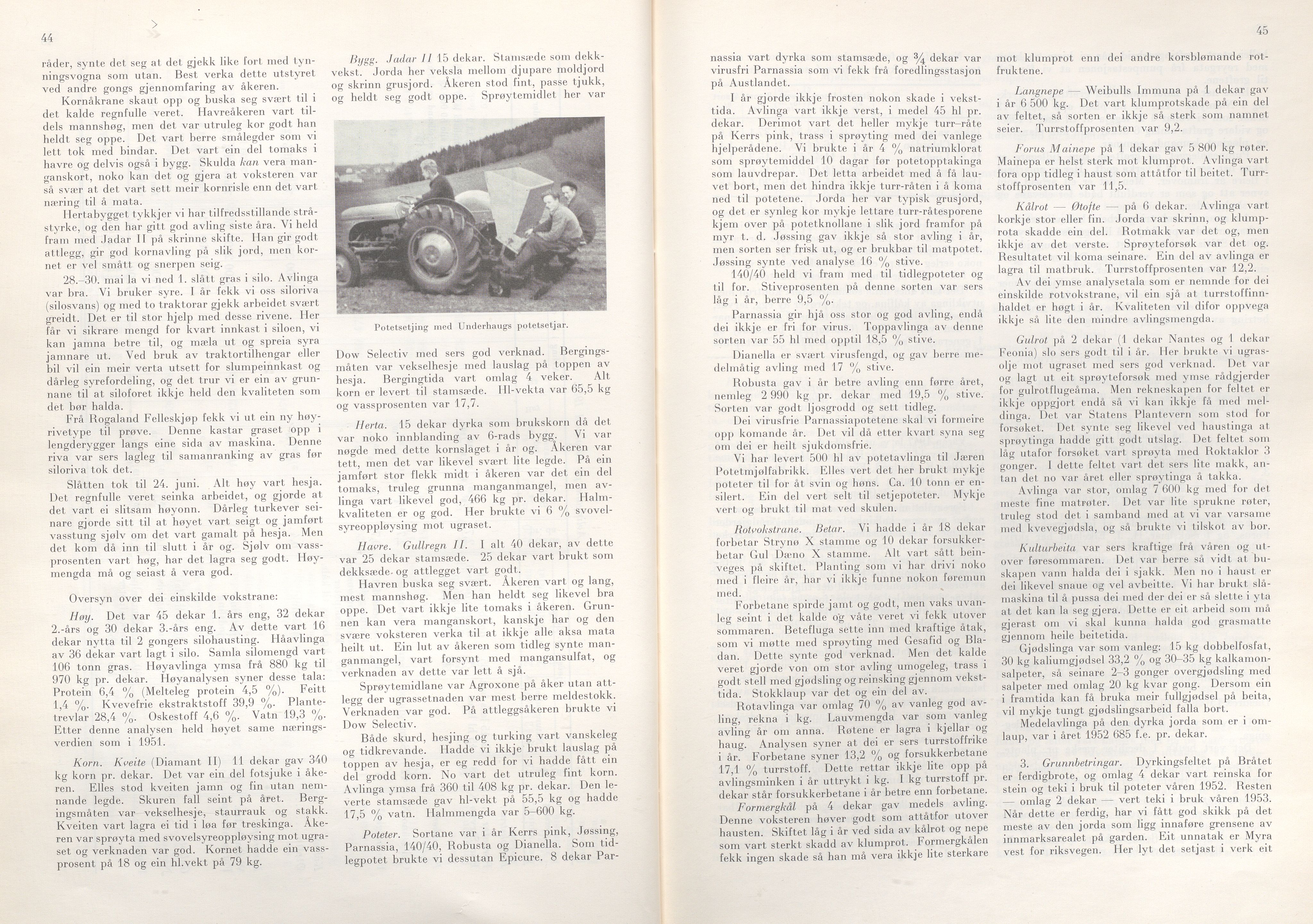 Rogaland fylkeskommune - Fylkesrådmannen , IKAR/A-900/A/Aa/Aaa/L0072: Møtebok , 1953, p. 44-45