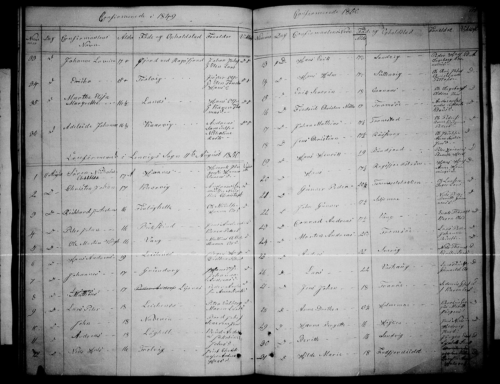 Lenvik sokneprestembete, SATØ/S-1310/H/Ha/Hab/L0003klokker: Parish register (copy) no. 3, 1844-1858, p. 113