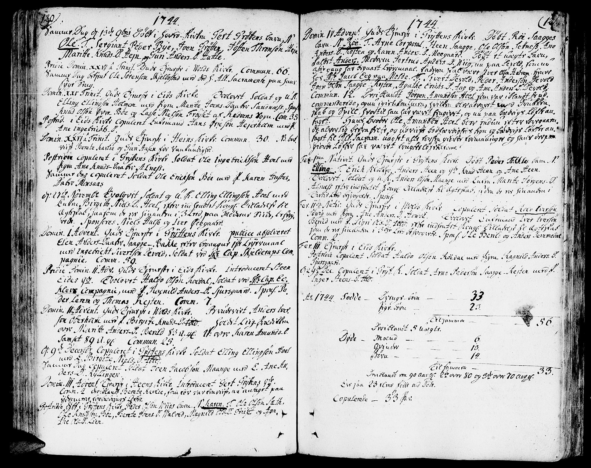 Ministerialprotokoller, klokkerbøker og fødselsregistre - Møre og Romsdal, AV/SAT-A-1454/544/L0568: Parish register (official) no. 544A01, 1725-1763, p. 120-121