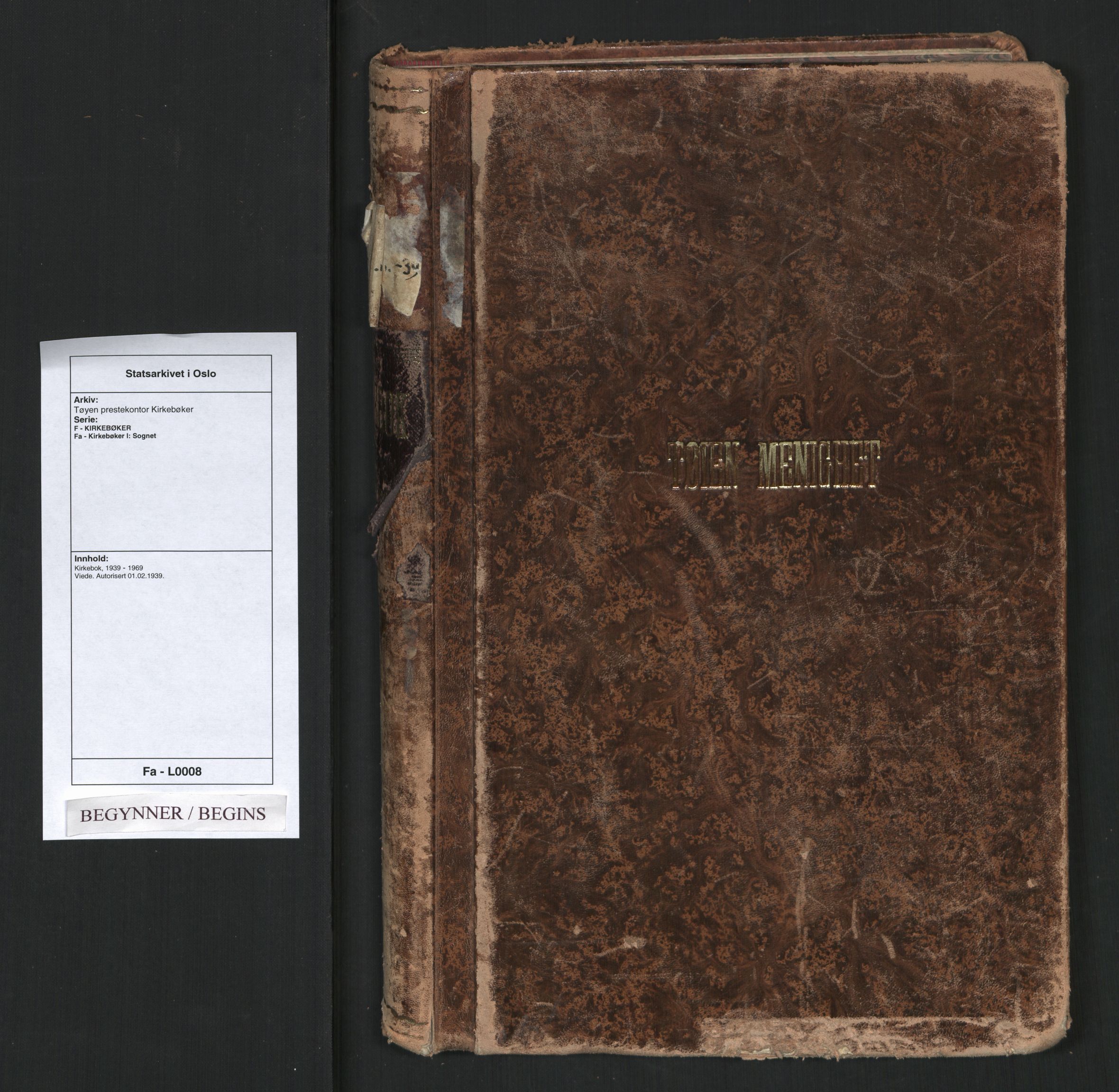 Tøyen prestekontor Kirkebøker, AV/SAO-A-10167a/F/Fa/L0008: Parish register (official) no. I 8, 1939-1969