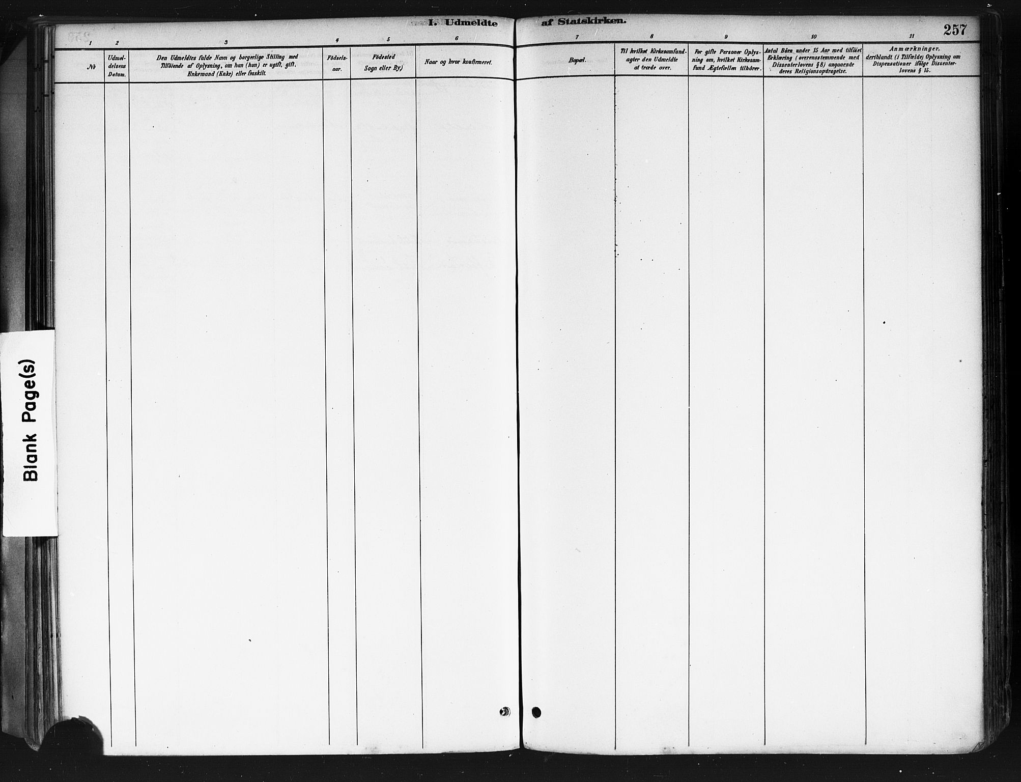 Ås prestekontor Kirkebøker, AV/SAO-A-10894/F/Fa/L0009: Parish register (official) no. I 9, 1881-1900, p. 257