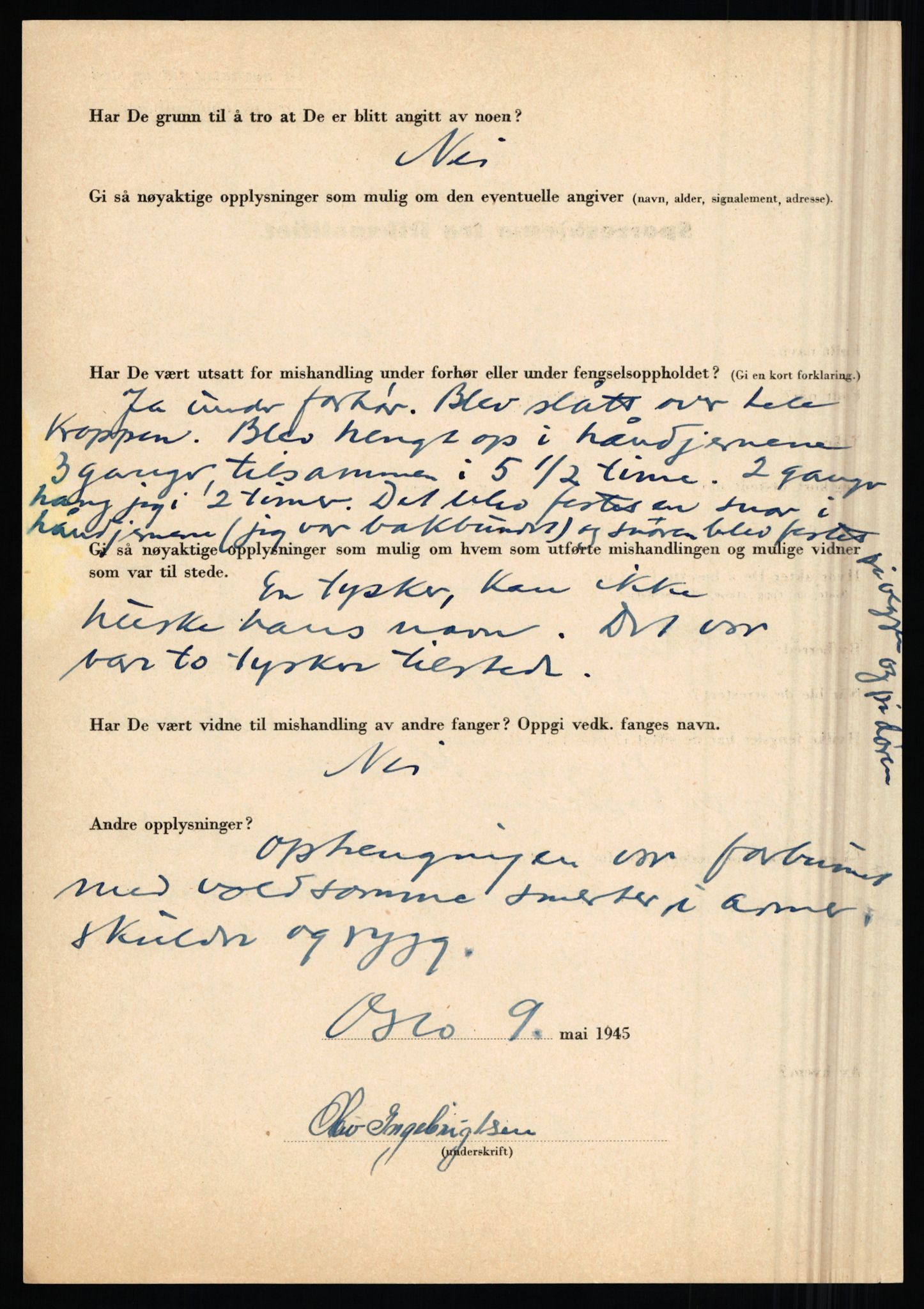 Rikspolitisjefen, AV/RA-S-1560/L/L0007: Heen, Erik C. - Iversen, Trygve, 1940-1945, p. 1140