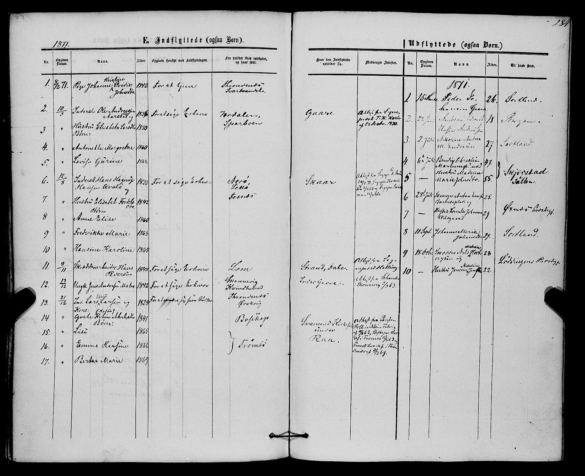 Kvæfjord sokneprestkontor, SATØ/S-1323/G/Ga/Gaa/L0004kirke: Parish register (official) no. 4, 1857-1877, p. 284