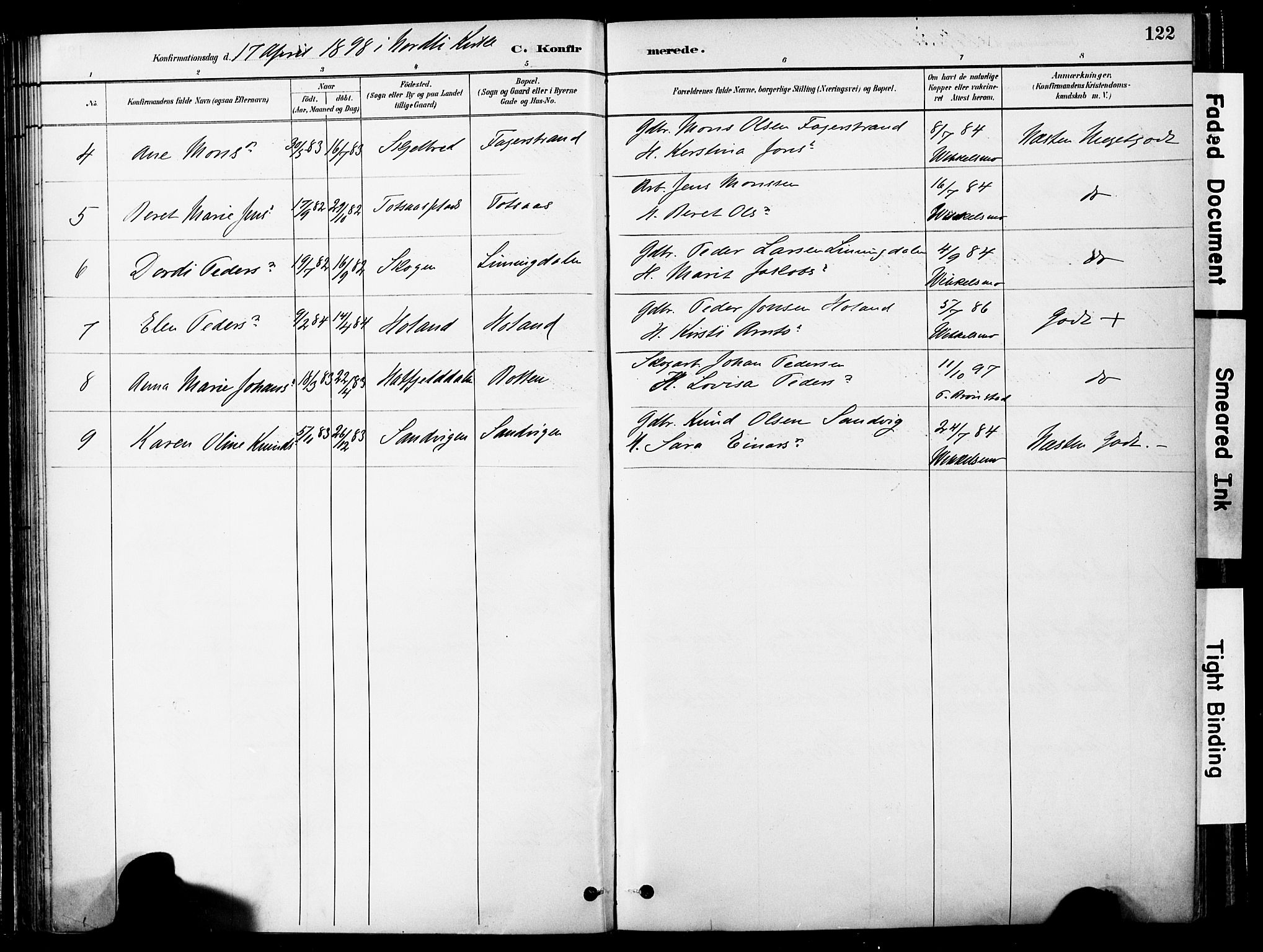 Ministerialprotokoller, klokkerbøker og fødselsregistre - Nord-Trøndelag, SAT/A-1458/755/L0494: Parish register (official) no. 755A03, 1882-1902, p. 122