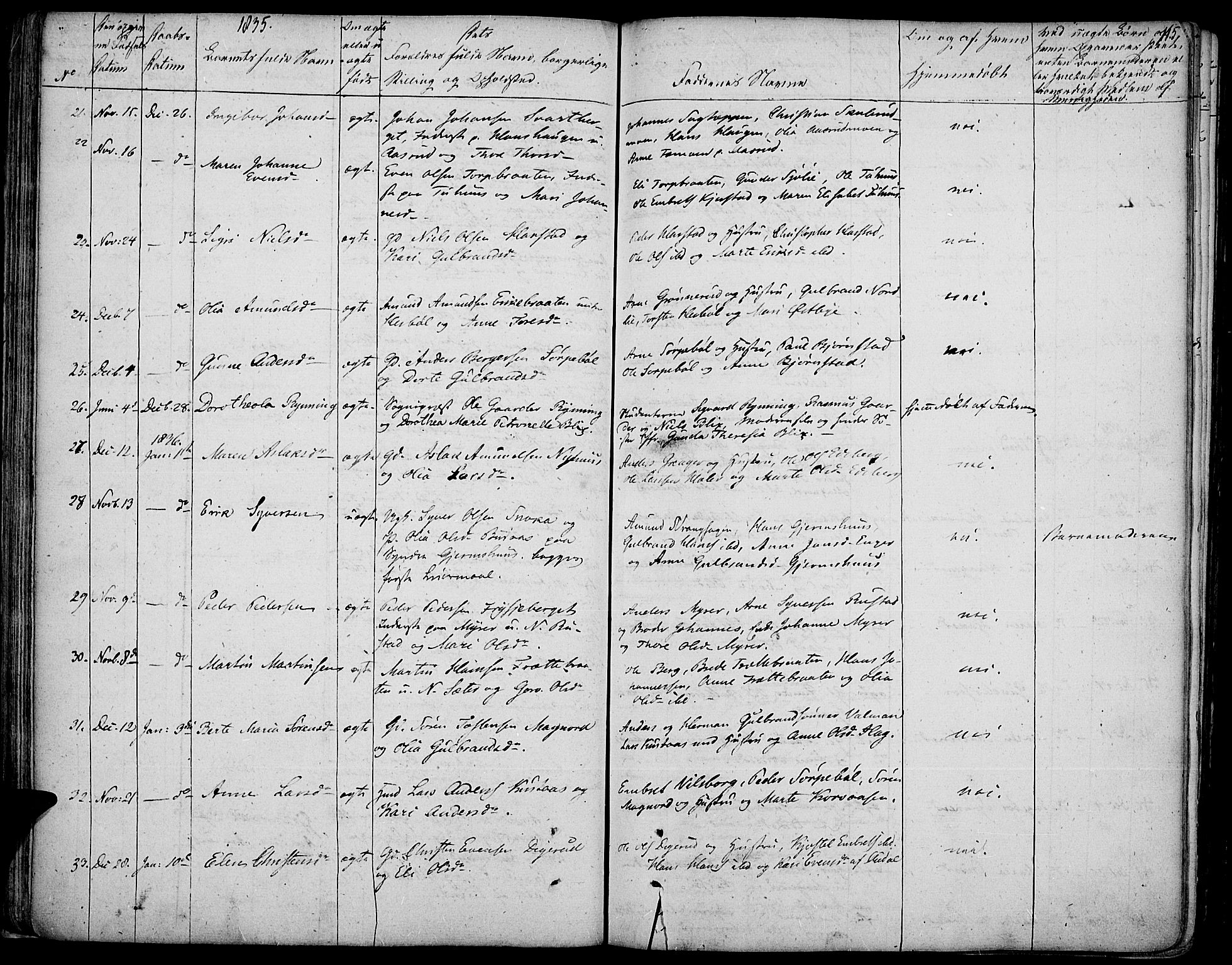 Vinger prestekontor, AV/SAH-PREST-024/H/Ha/Haa/L0007: Parish register (official) no. 7, 1826-1839, p. 115