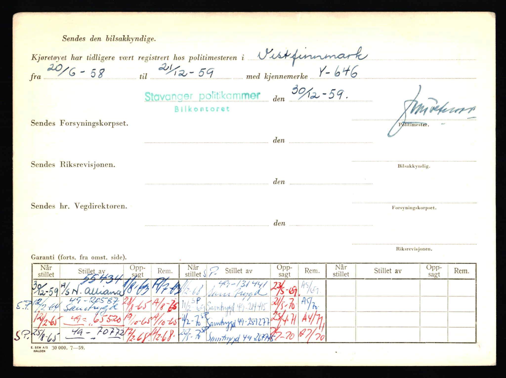 Stavanger trafikkstasjon, AV/SAST-A-101942/0/F/L0012: L-4200 - L-4699, 1930-1971, p. 8