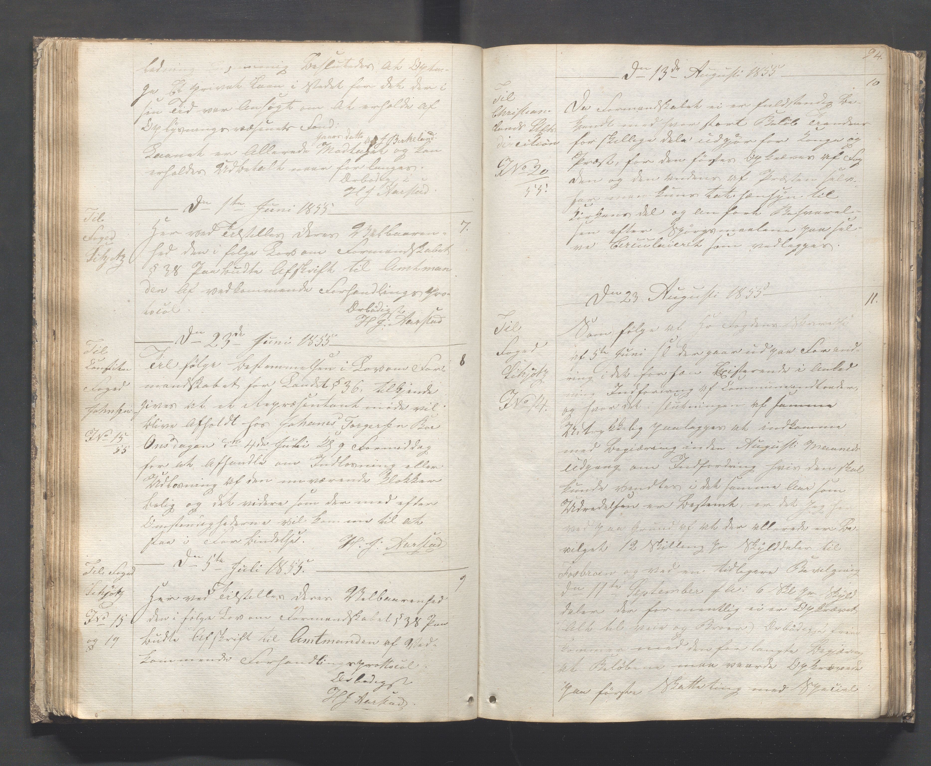 Sokndal kommune - Formannskapet/Sentraladministrasjonen, IKAR/K-101099/B/L0001: Kopibok, 1837-1886, p. 94