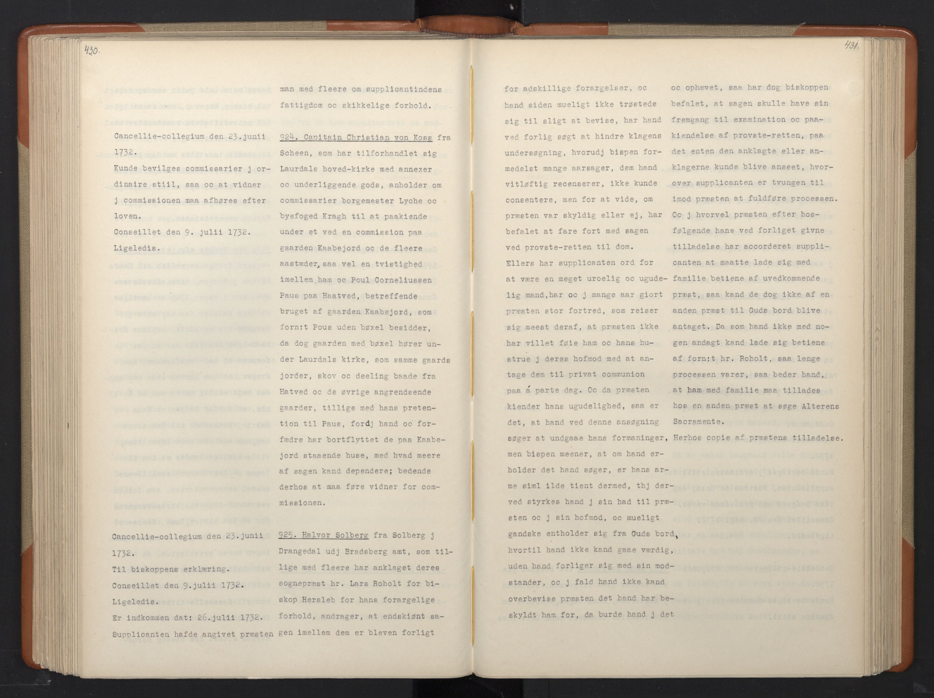 Avskriftsamlingen, RA/EA-4022/F/Fa/L0095: Supplikker, 1732, p. 220