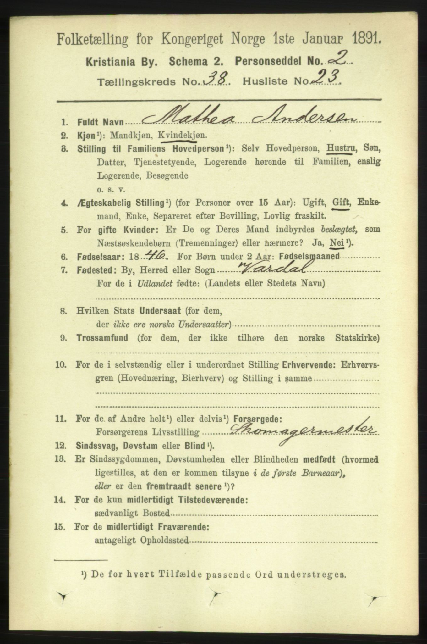 RA, 1891 census for 0301 Kristiania, 1891, p. 21832