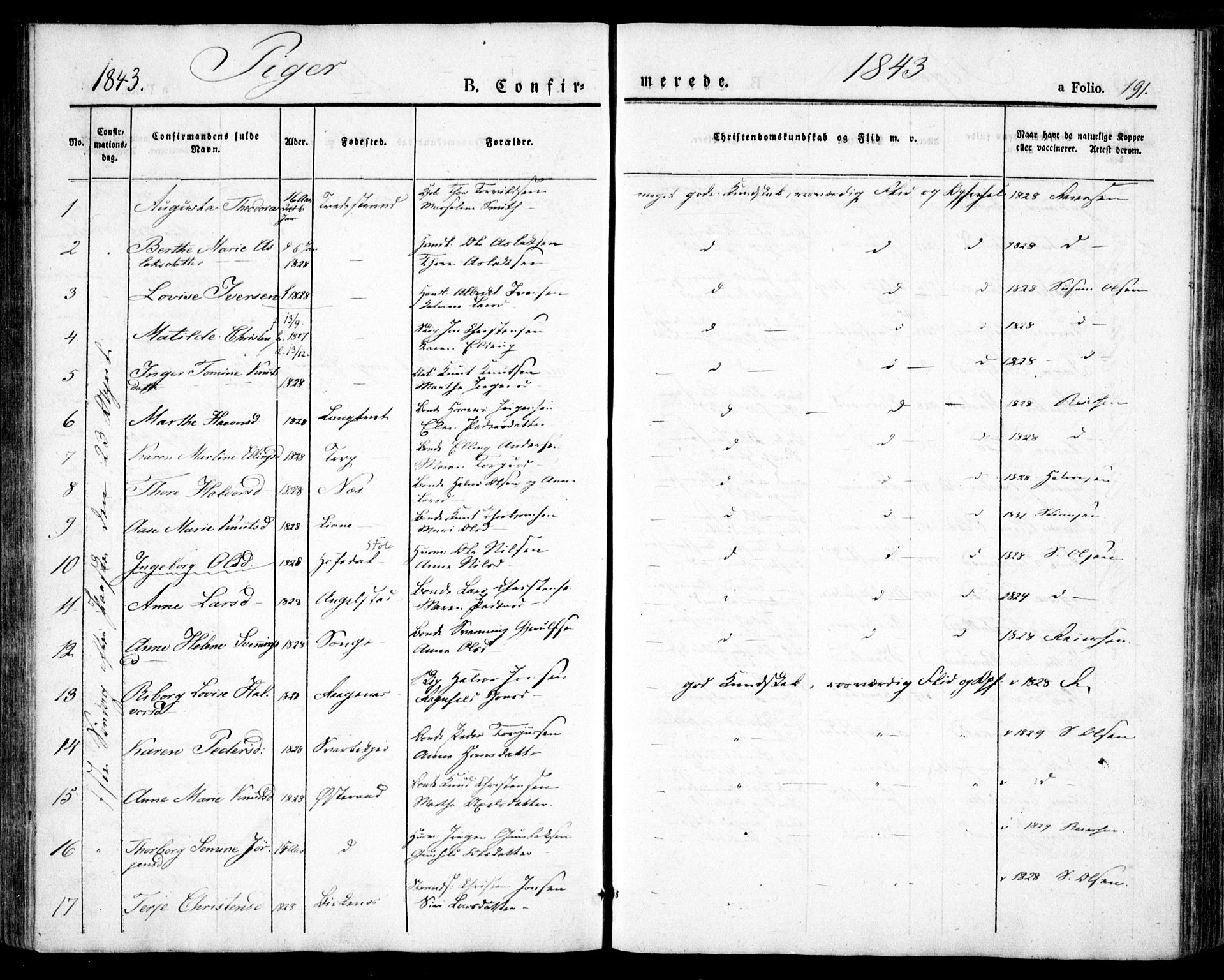 Holt sokneprestkontor, AV/SAK-1111-0021/F/Fa/L0007: Parish register (official) no. A 7, 1836-1848, p. 191