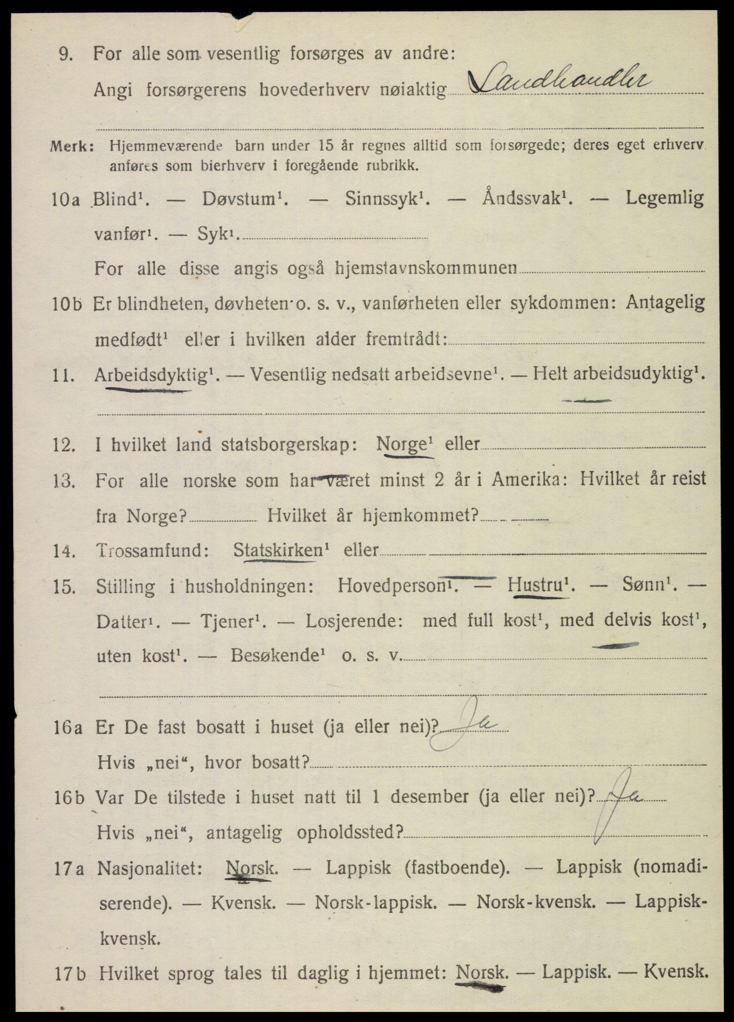 SAT, 1920 census for Vega, 1920, p. 4544