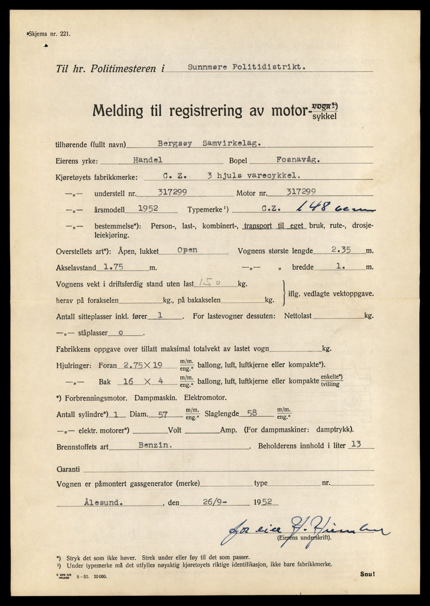 Møre og Romsdal vegkontor - Ålesund trafikkstasjon, AV/SAT-A-4099/F/Fe/L0029: Registreringskort for kjøretøy T 11430 - T 11619, 1927-1998, p. 41