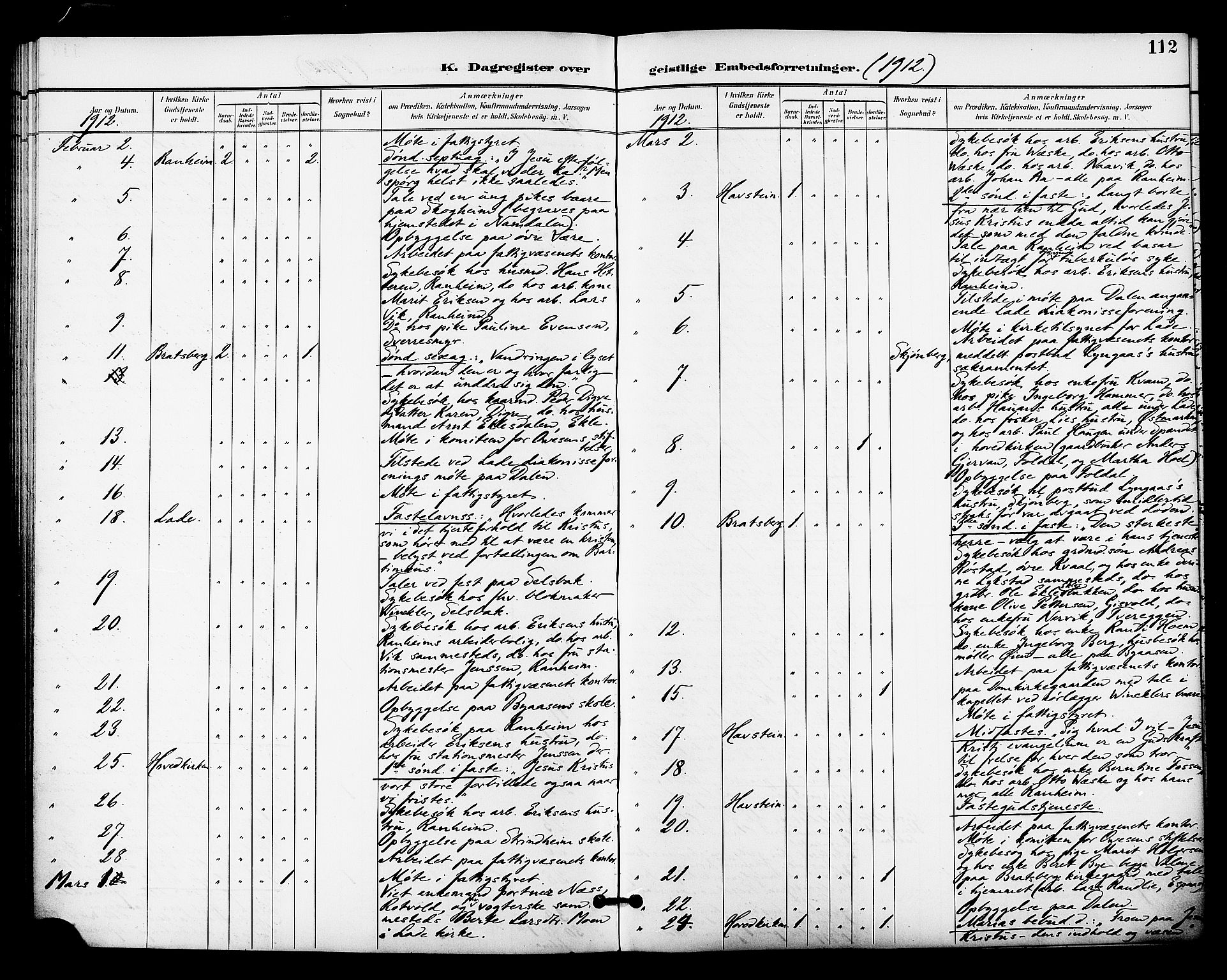 Ministerialprotokoller, klokkerbøker og fødselsregistre - Sør-Trøndelag, SAT/A-1456/606/L0304: Curate's parish register no. 606B03, 1895-1917, p. 112