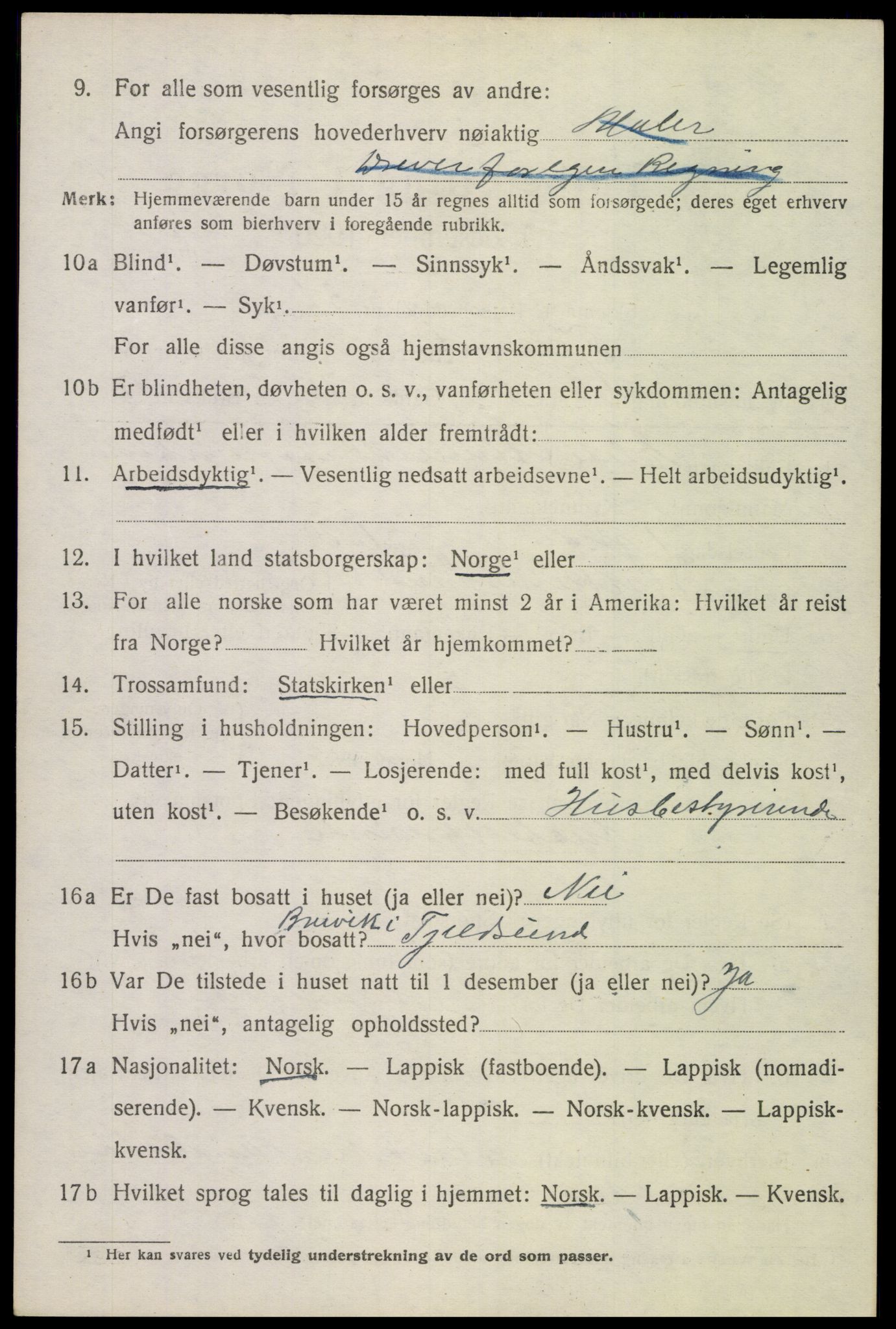 SAT, 1920 census for Tjeldsund, 1920, p. 1559