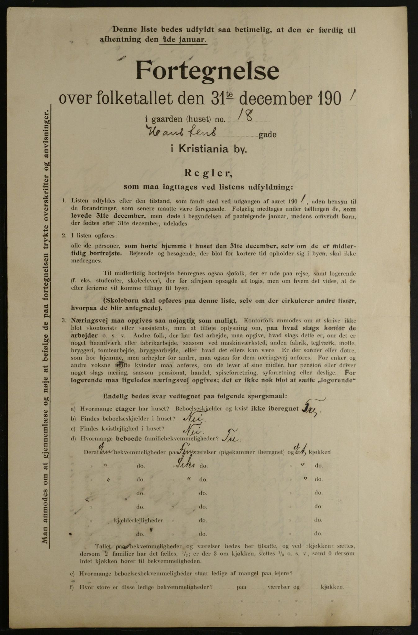 OBA, Municipal Census 1901 for Kristiania, 1901, p. 5641