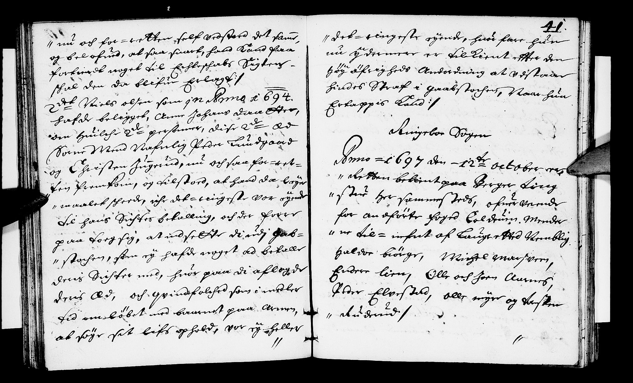Sorenskriverier i Gudbrandsdalen, SAH/TING-036/G/Gb/Gbb/L0020: Tingbok - Sør-Gudbrandsdal, 1697, p. 40b-41a