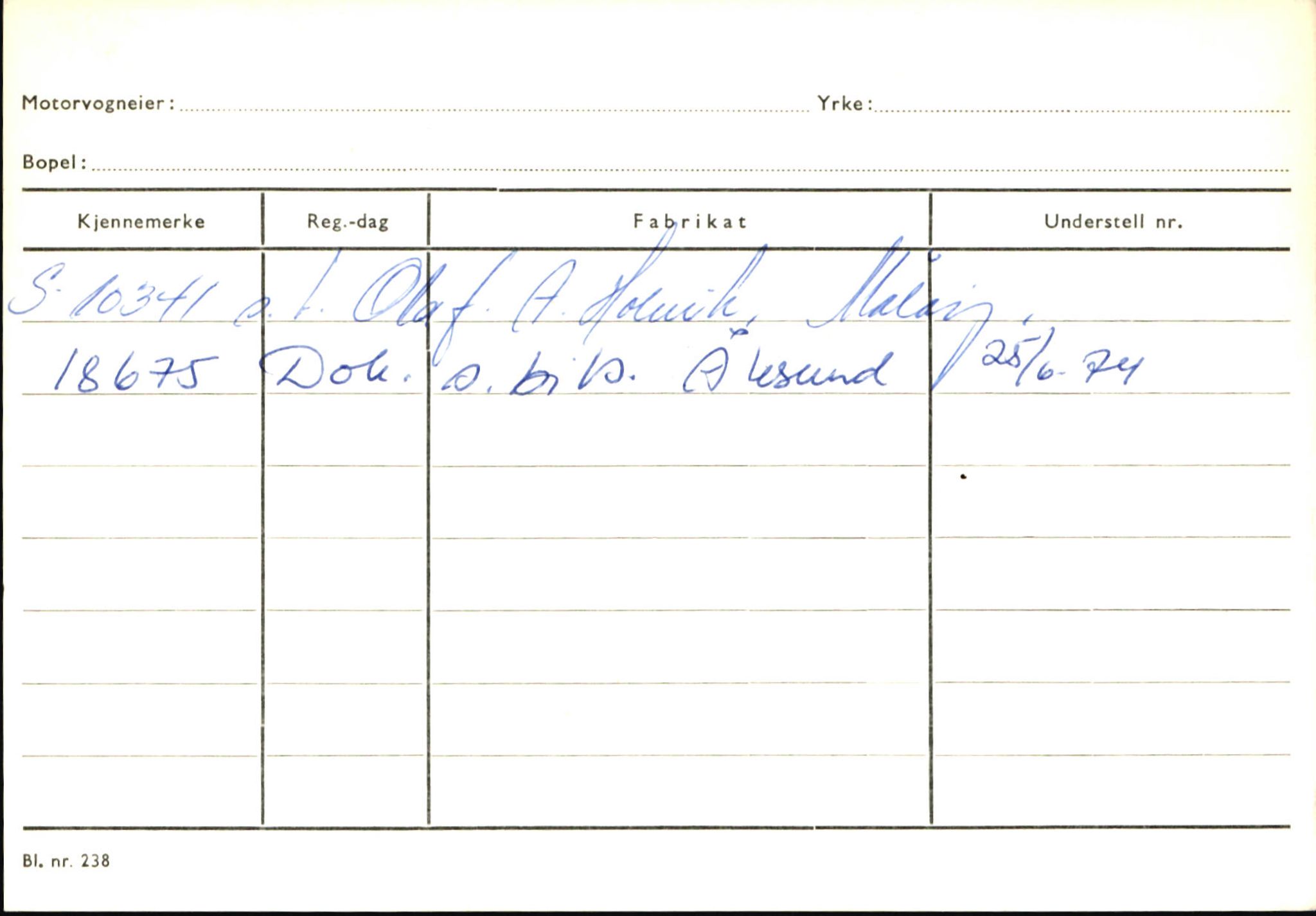 Statens vegvesen, Sogn og Fjordane vegkontor, SAB/A-5301/4/F/L0145: Registerkort Vågsøy S-Å. Årdal I-P, 1945-1975, p. 747