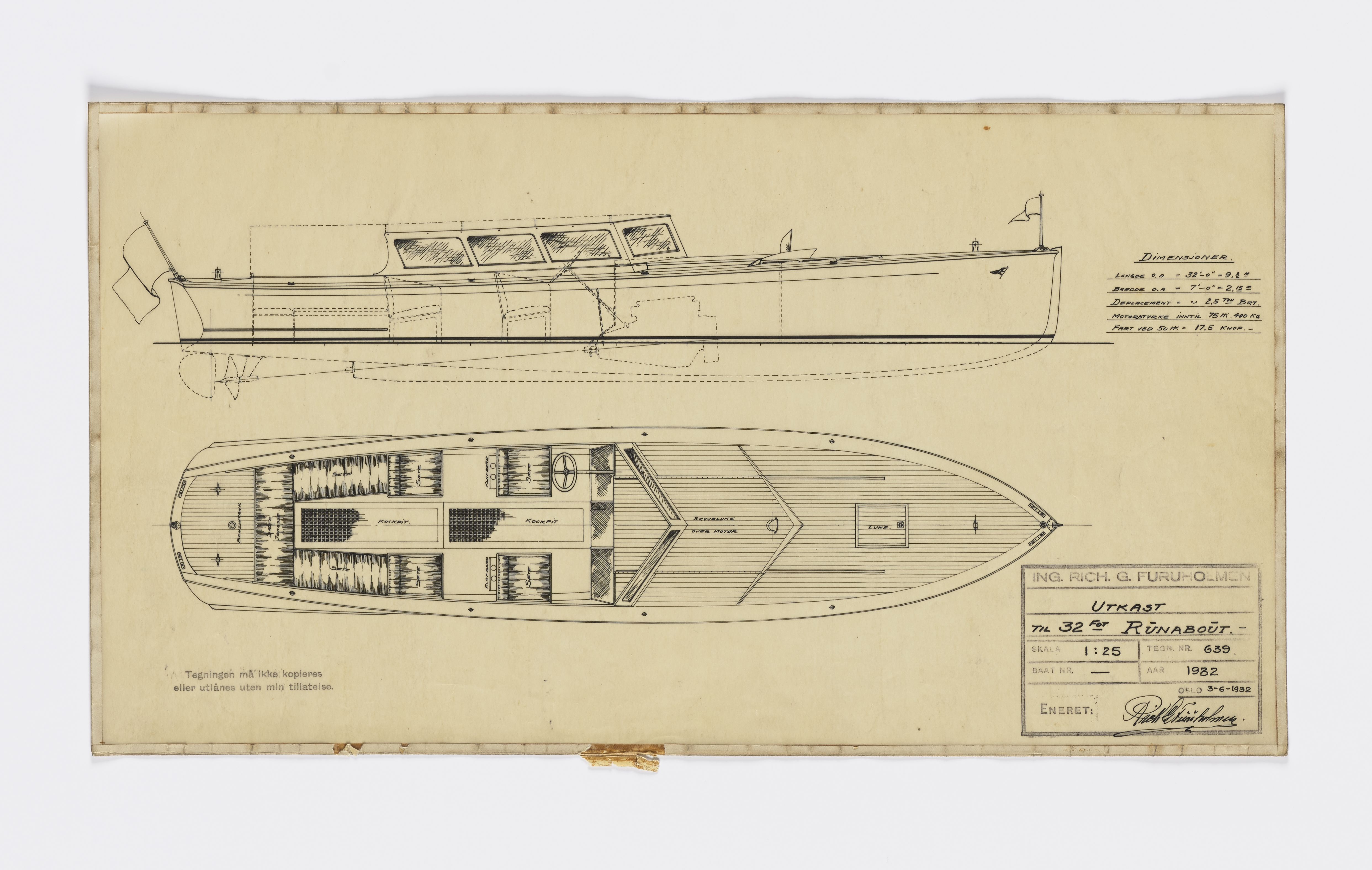 Furuholmen & Scheen, AFM/OM-1003/T/Ta/L0020/0001: Runabout / Furuholmen, 1928-1948