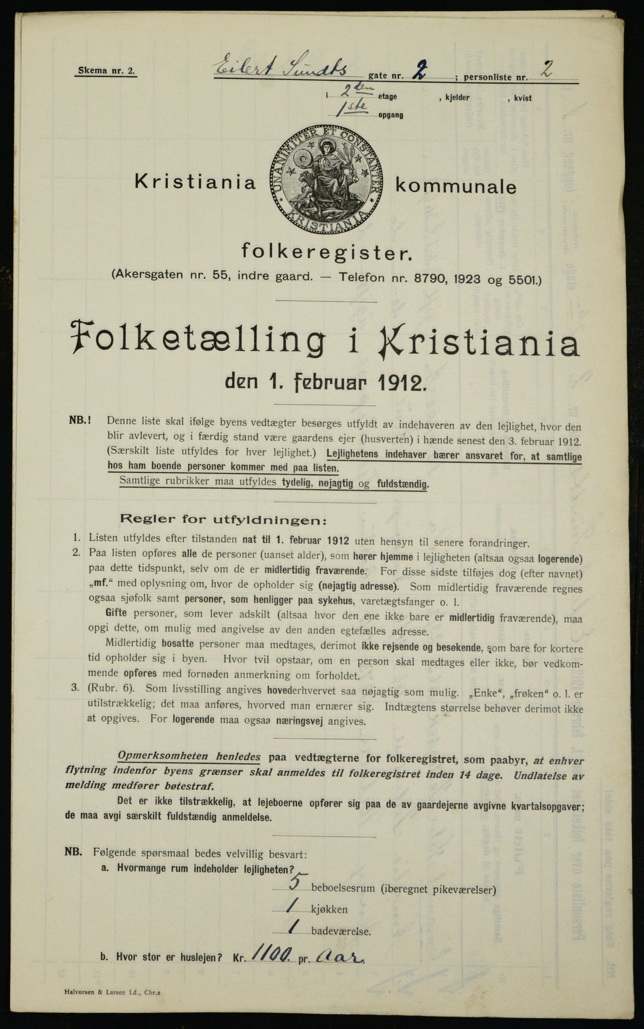 OBA, Municipal Census 1912 for Kristiania, 1912, p. 18903