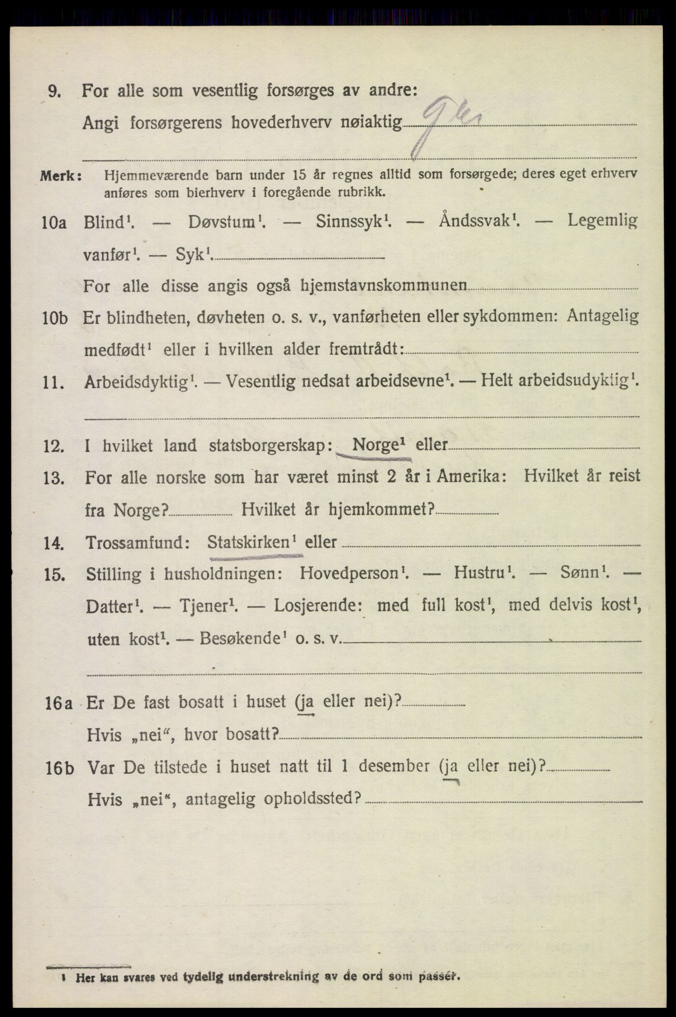 SAH, 1920 census for Brandval, 1920, p. 5433
