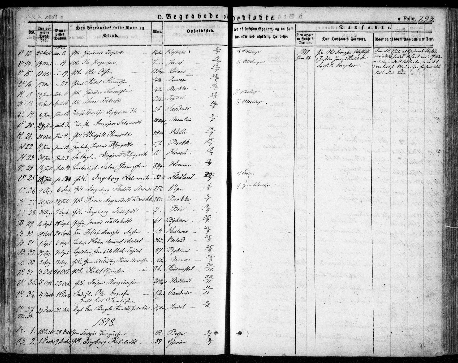Valle sokneprestkontor, SAK/1111-0044/F/Fa/Fac/L0006: Parish register (official) no. A 6, 1831-1853, p. 293