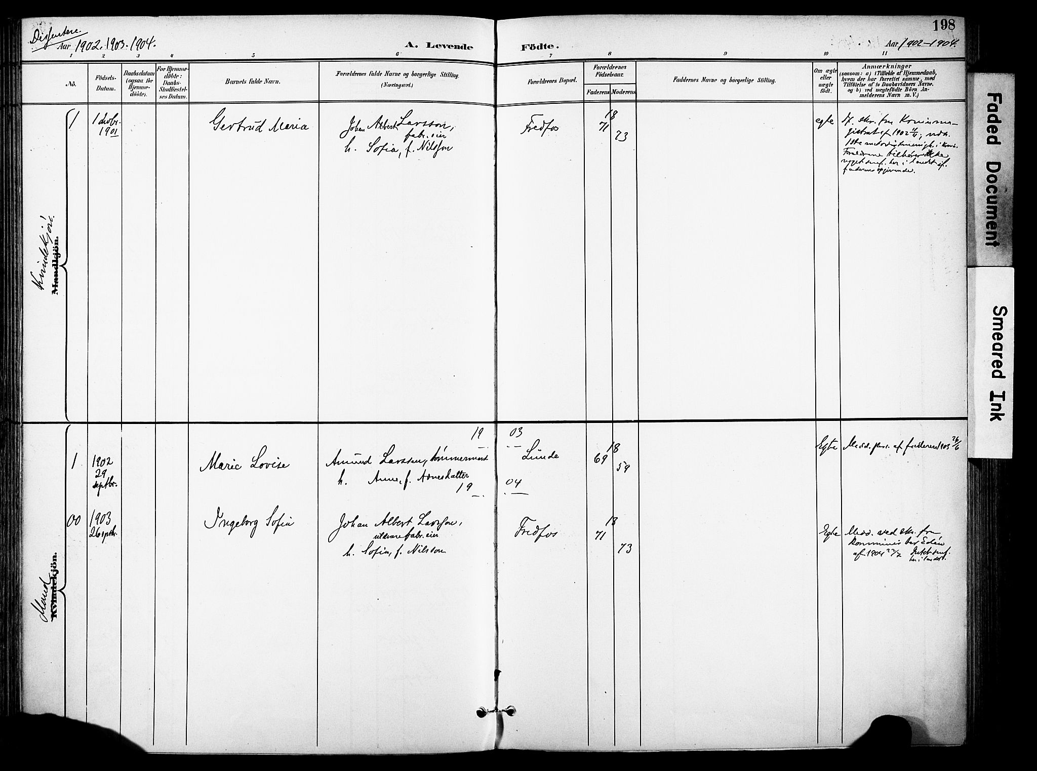 Eiker kirkebøker, SAKO/A-4/F/Fb/L0003: Parish register (official) no. II 3, 1896-1942, p. 198