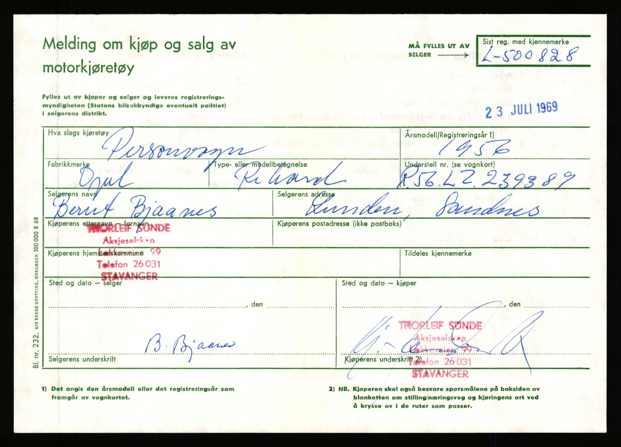 Stavanger trafikkstasjon, SAST/A-101942/0/F/L0077: L-500000 - L-502999, 1930-1971, p. 587