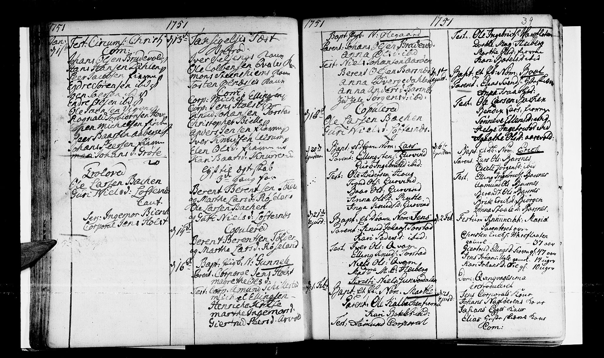 Sogndal sokneprestembete, SAB/A-81301/H/Haa/Haaa/L0003: Parish register (official) no. A 3, 1747-1768, p. 39