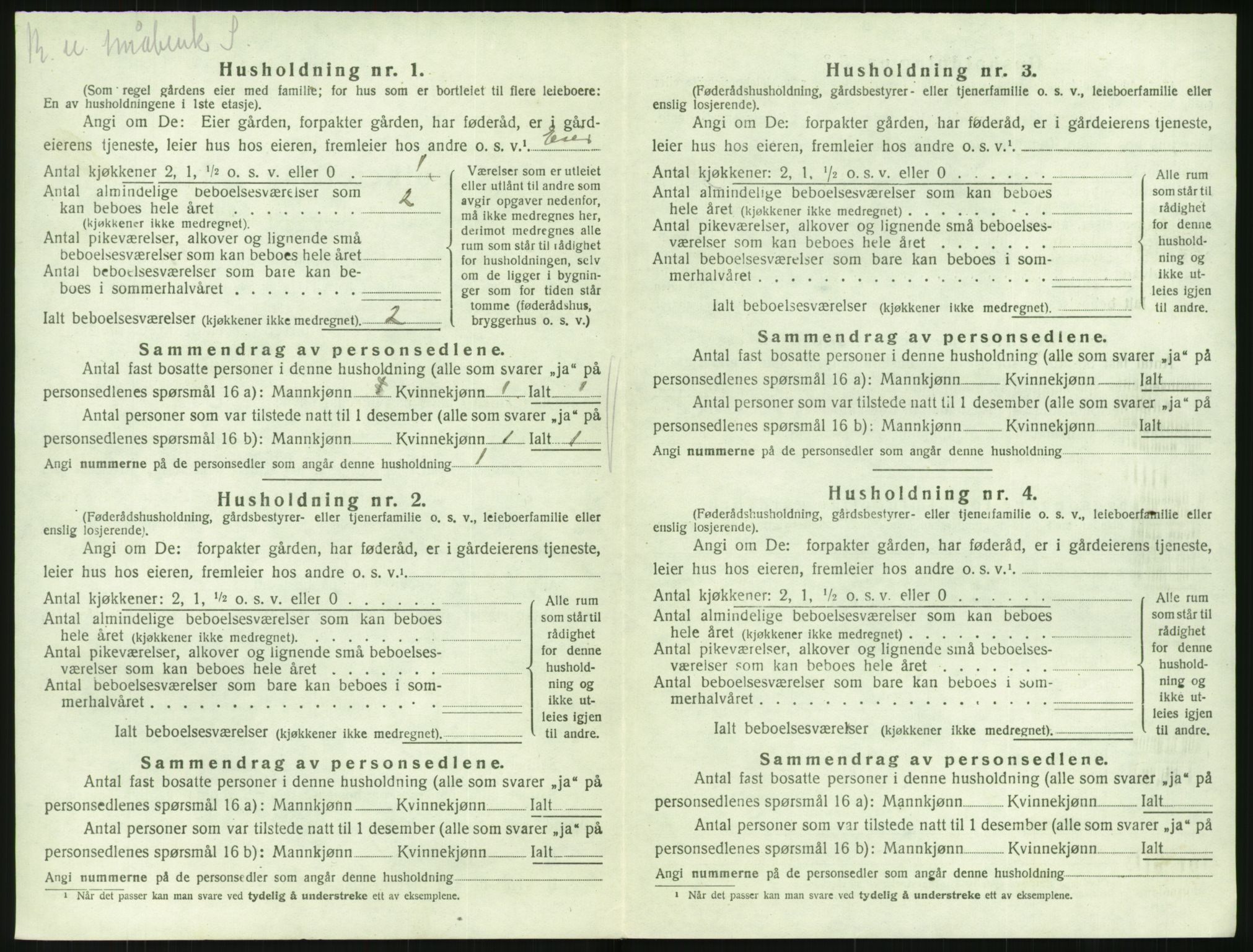 SAK, 1920 census for Flosta, 1920, p. 101