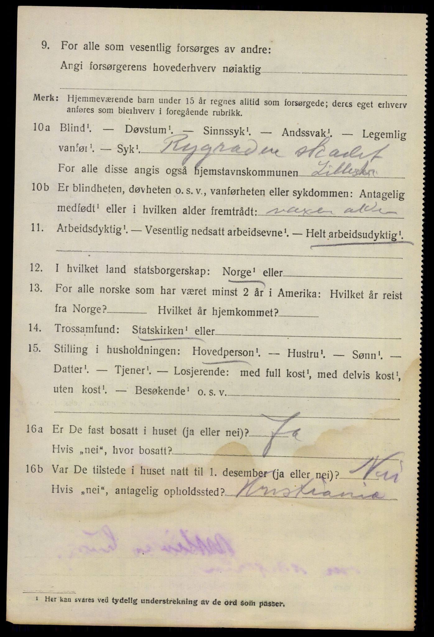 SAO, 1920 census for Lillestrøm, 1920, p. 7089