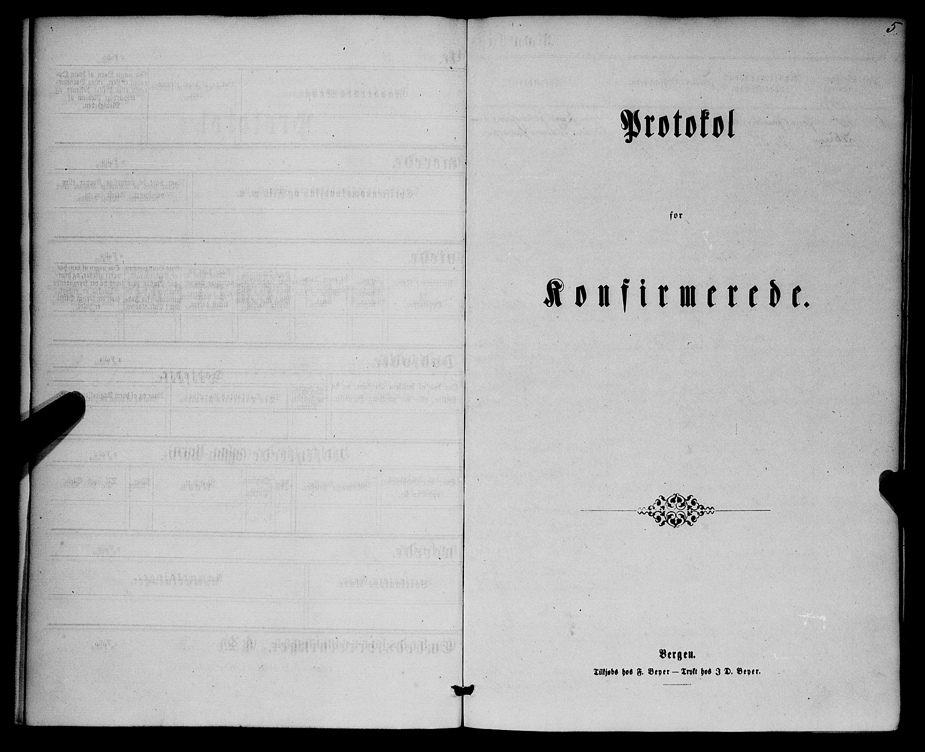 Nykirken Sokneprestembete, SAB/A-77101/H/Haa/L0024: Parish register (official) no. C 3, 1864-1870, p. 5