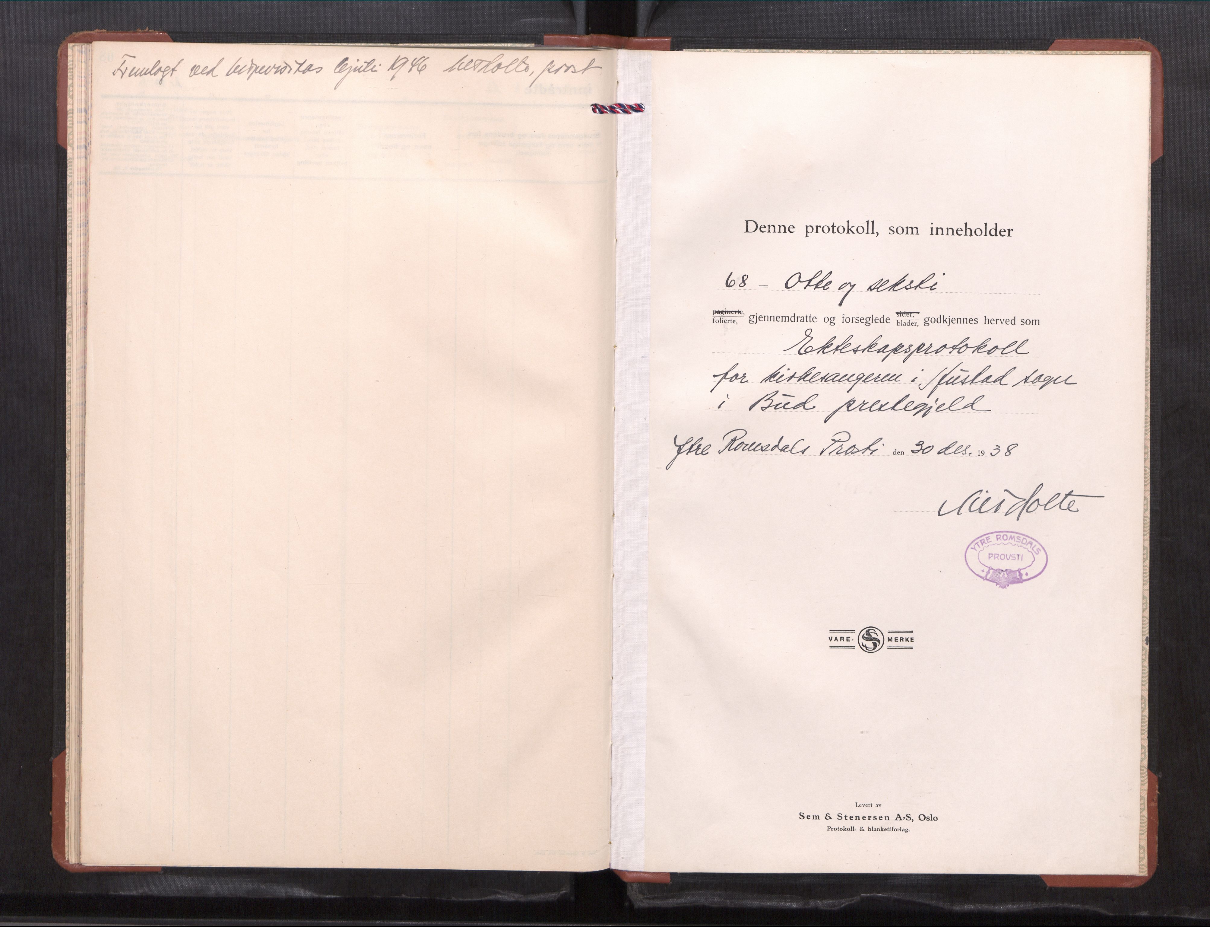 Ministerialprotokoller, klokkerbøker og fødselsregistre - Møre og Romsdal, SAT/A-1454/567/L0787: Parish register (copy) no. 567---, 1939-1954