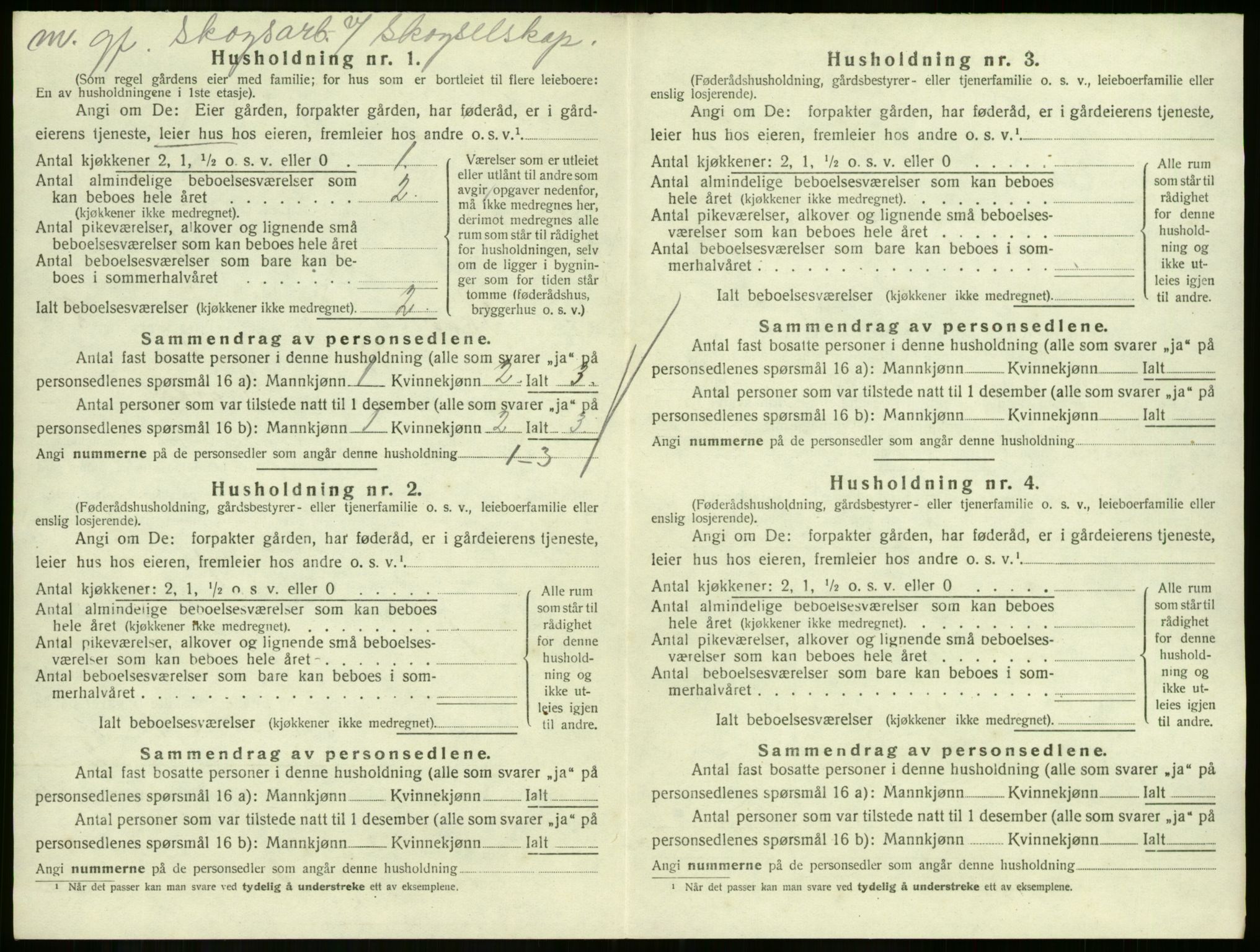 SAKO, 1920 census for Skoger, 1920, p. 1643