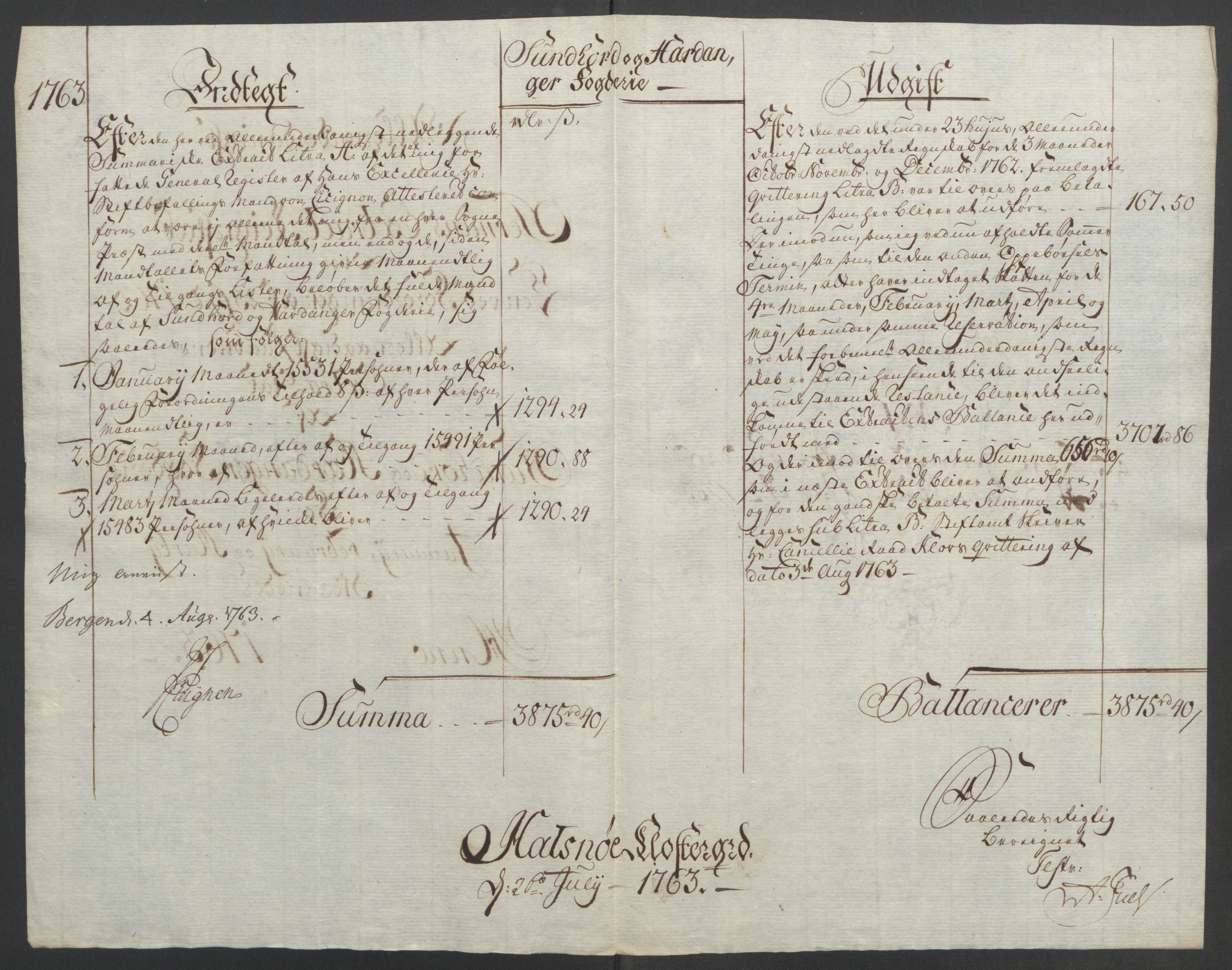 Rentekammeret inntil 1814, Reviderte regnskaper, Fogderegnskap, AV/RA-EA-4092/R48/L3136: Ekstraskatten Sunnhordland og Hardanger, 1762-1772, p. 24