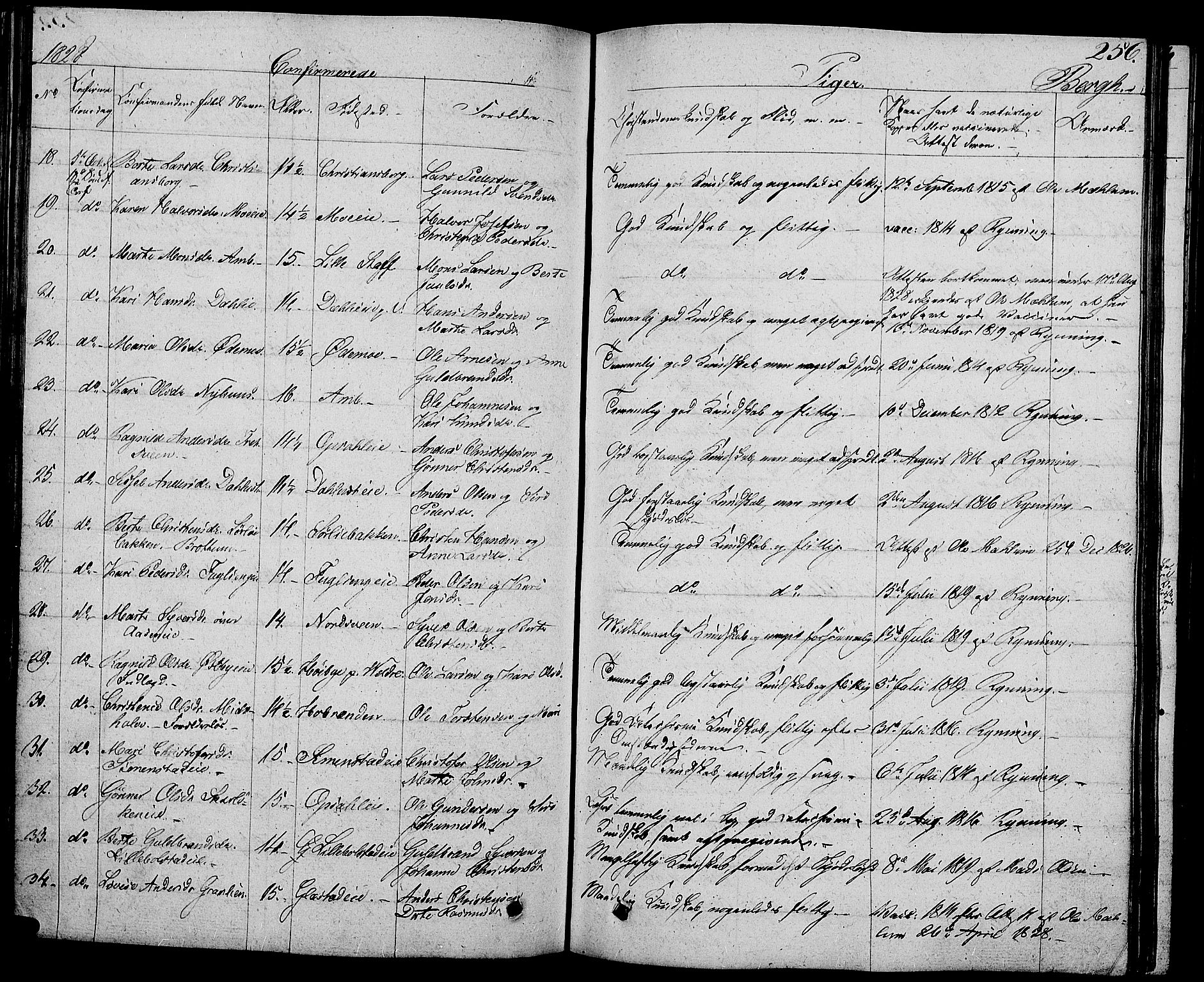 Ringsaker prestekontor, AV/SAH-PREST-014/L/La/L0004: Parish register (copy) no. 4, 1827-1838, p. 256