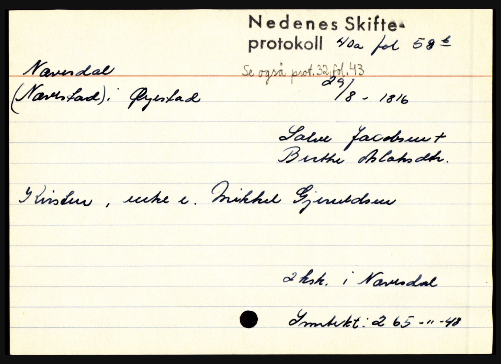 Nedenes sorenskriveri før 1824, AV/SAK-1221-0007/H, p. 22629