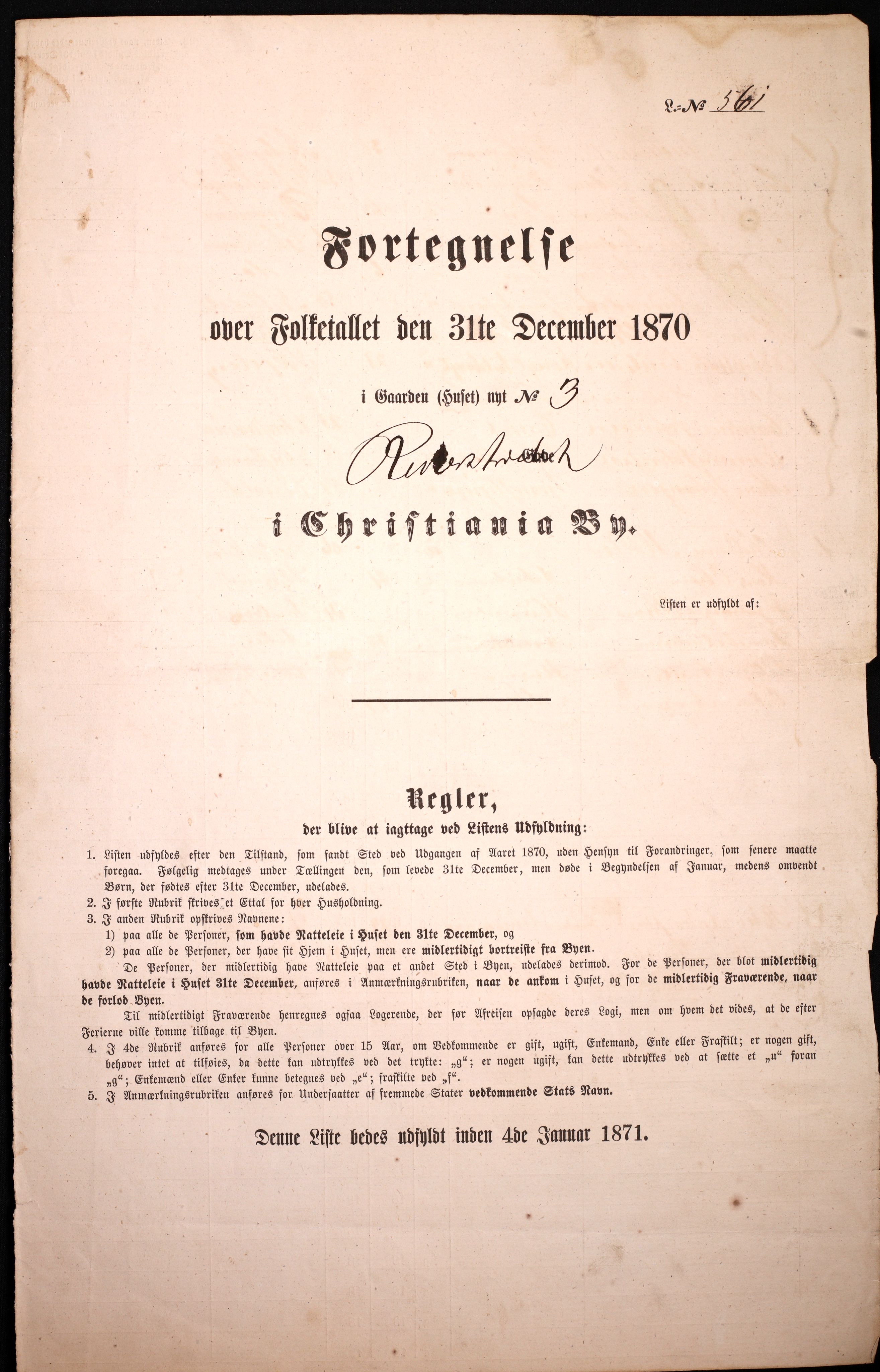 RA, 1870 census for 0301 Kristiania, 1870, p. 2864