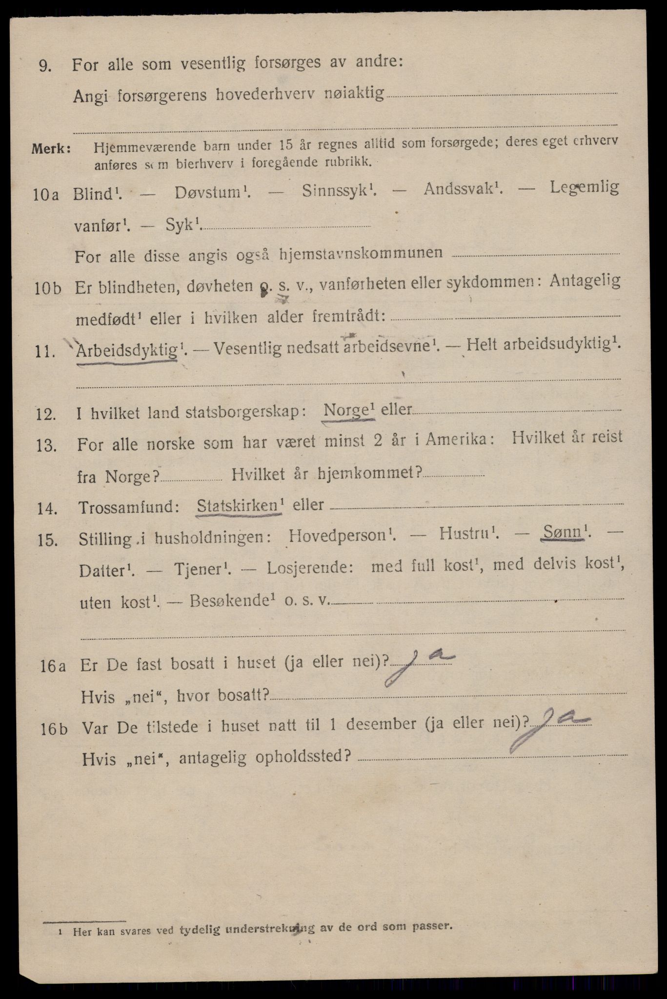 SAST, 1920 census for Sandnes, 1920, p. 7233