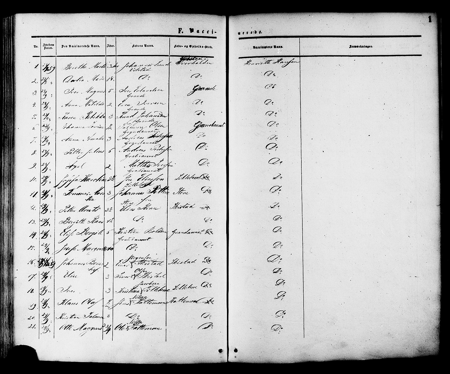 Ministerialprotokoller, klokkerbøker og fødselsregistre - Nord-Trøndelag, AV/SAT-A-1458/764/L0553: Parish register (official) no. 764A08, 1858-1880, p. 1