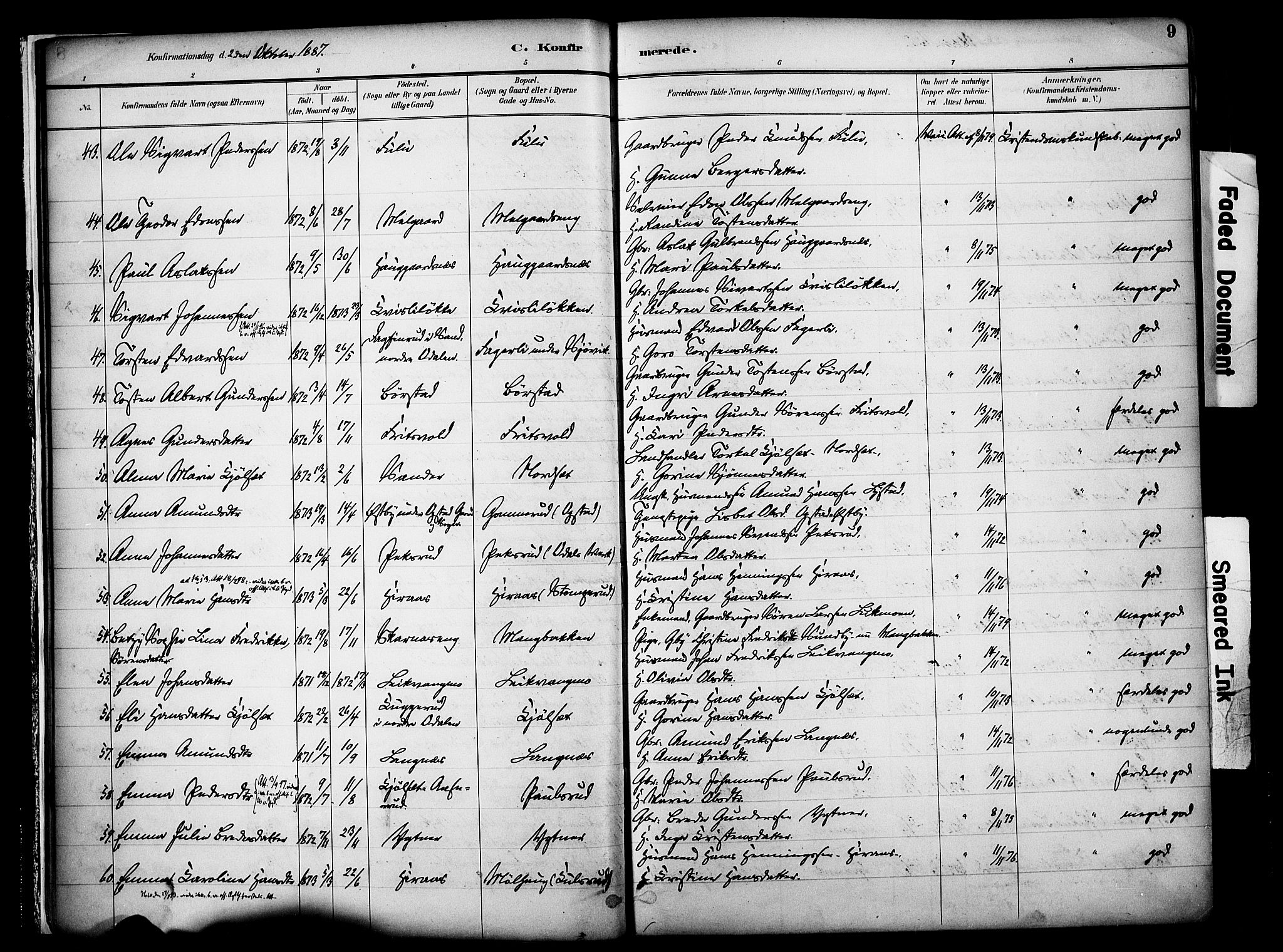 Sør-Odal prestekontor, AV/SAH-PREST-030/H/Ha/Haa/L0007: Parish register (official) no. 7, 1886-1925, p. 9