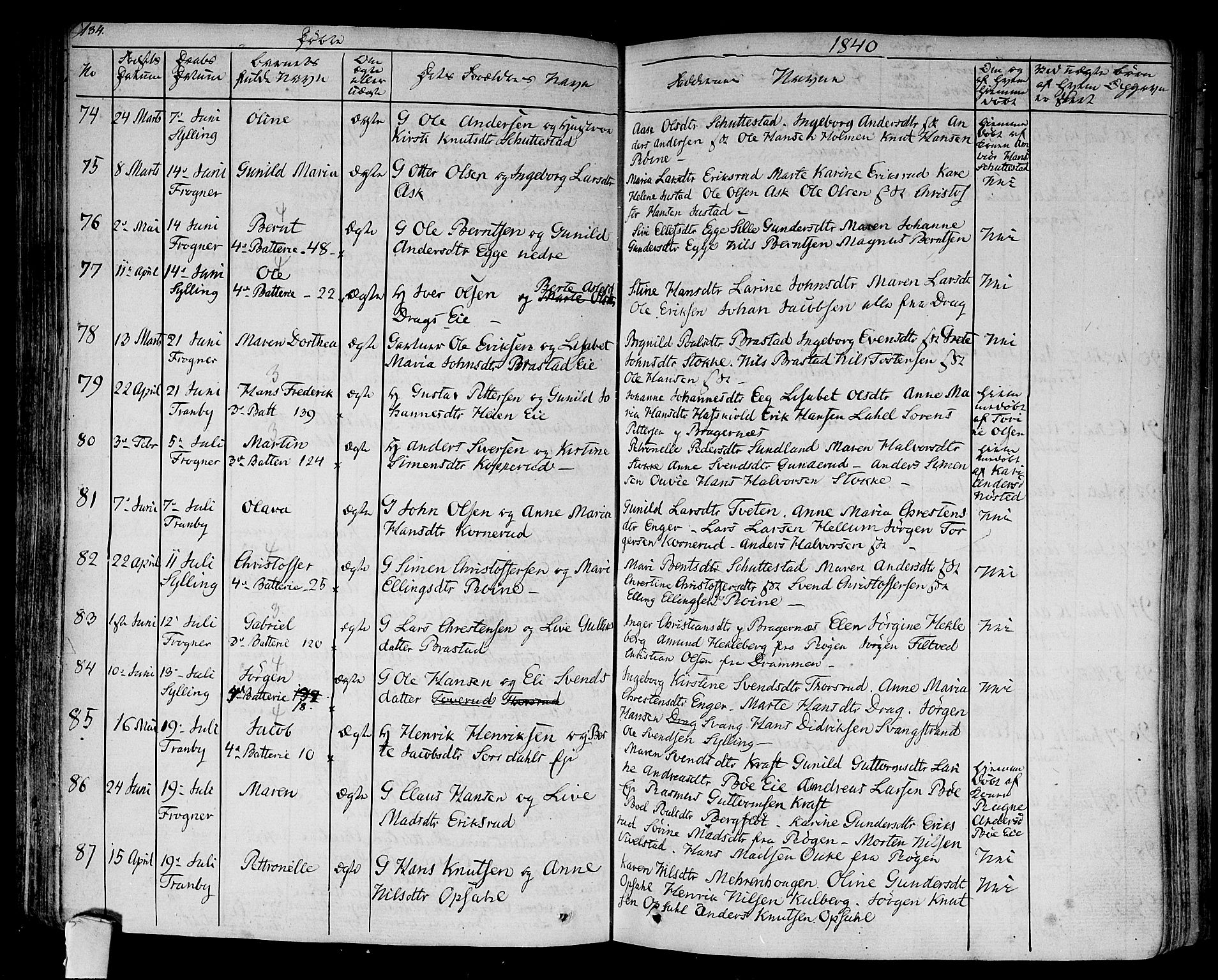 Lier kirkebøker, AV/SAKO-A-230/F/Fa/L0010: Parish register (official) no. I 10, 1827-1843, p. 134