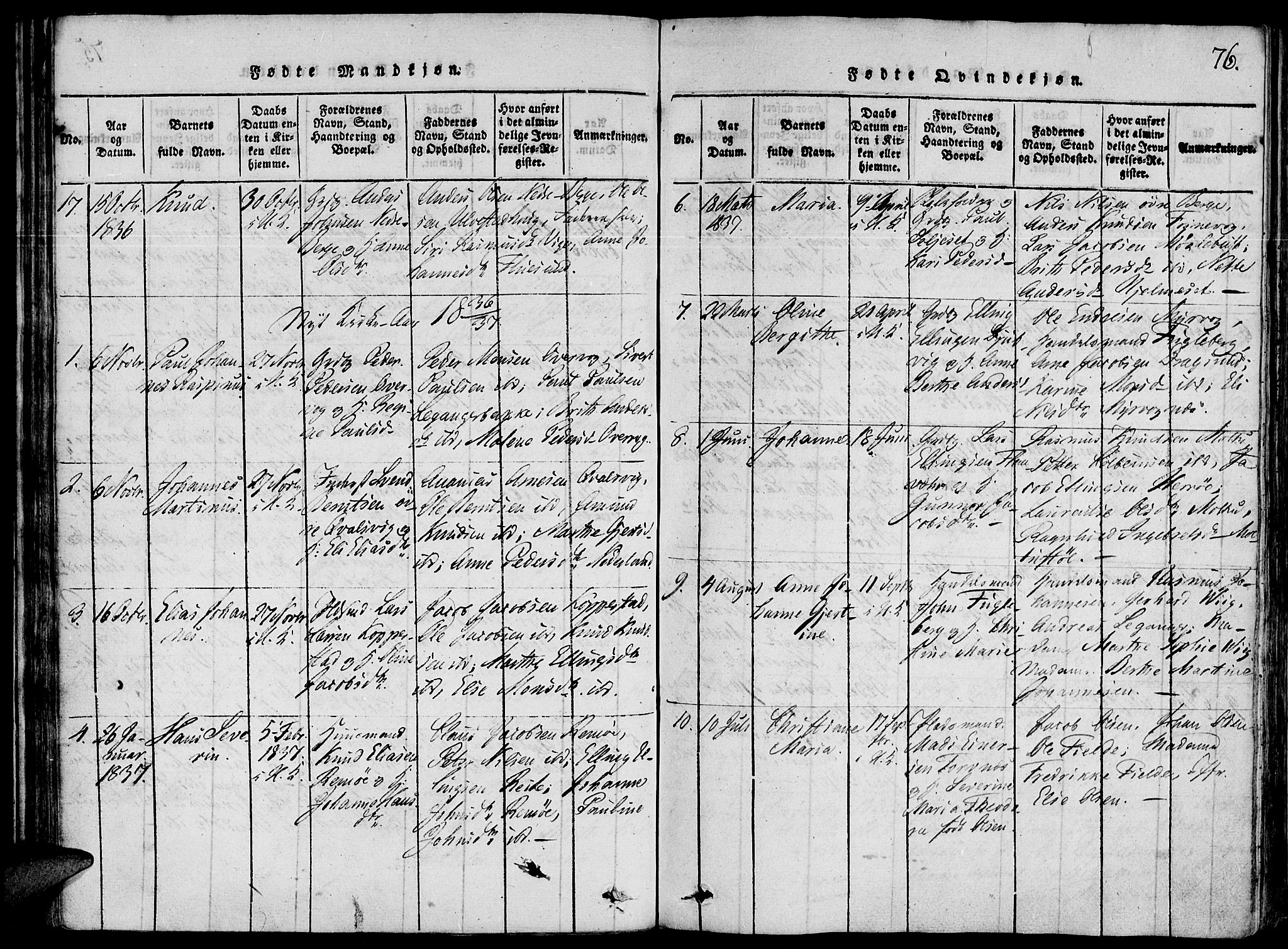 Ministerialprotokoller, klokkerbøker og fødselsregistre - Møre og Romsdal, AV/SAT-A-1454/507/L0069: Parish register (official) no. 507A04, 1816-1841, p. 76